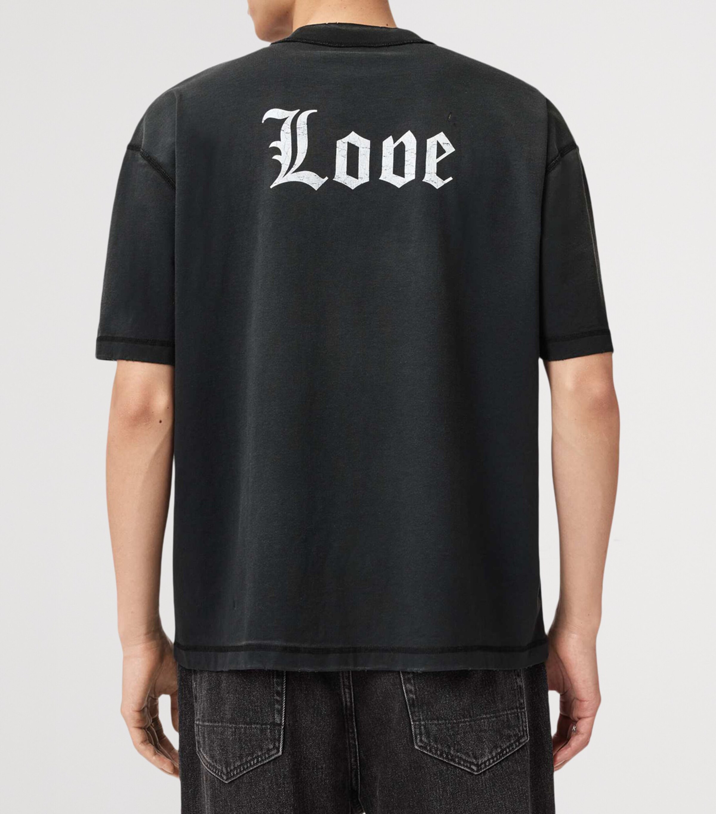 Organic Cotton Utopia Cropped T-Shirt WASHED BLACK Image 7