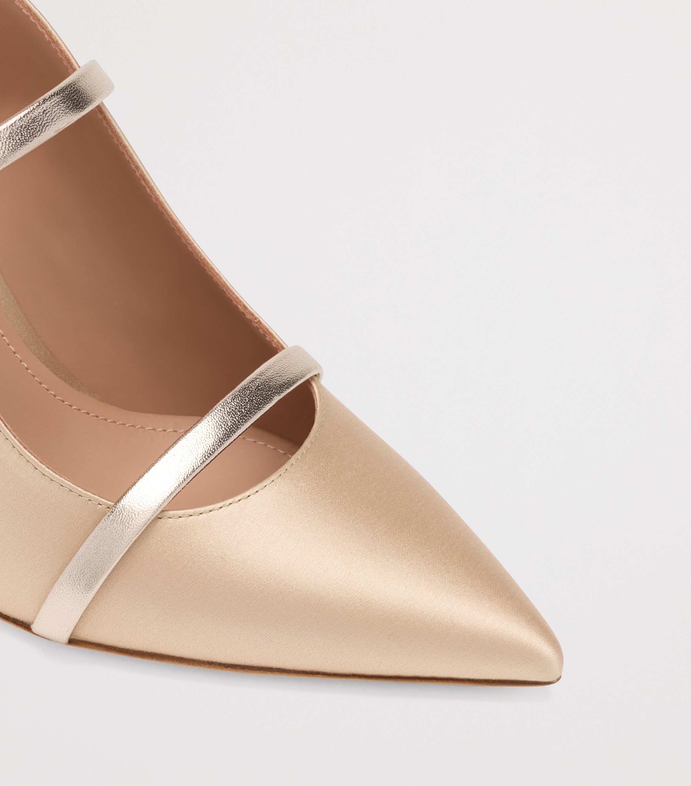Malone Souliers Satin Maureen Mules 70 Buff Image 5