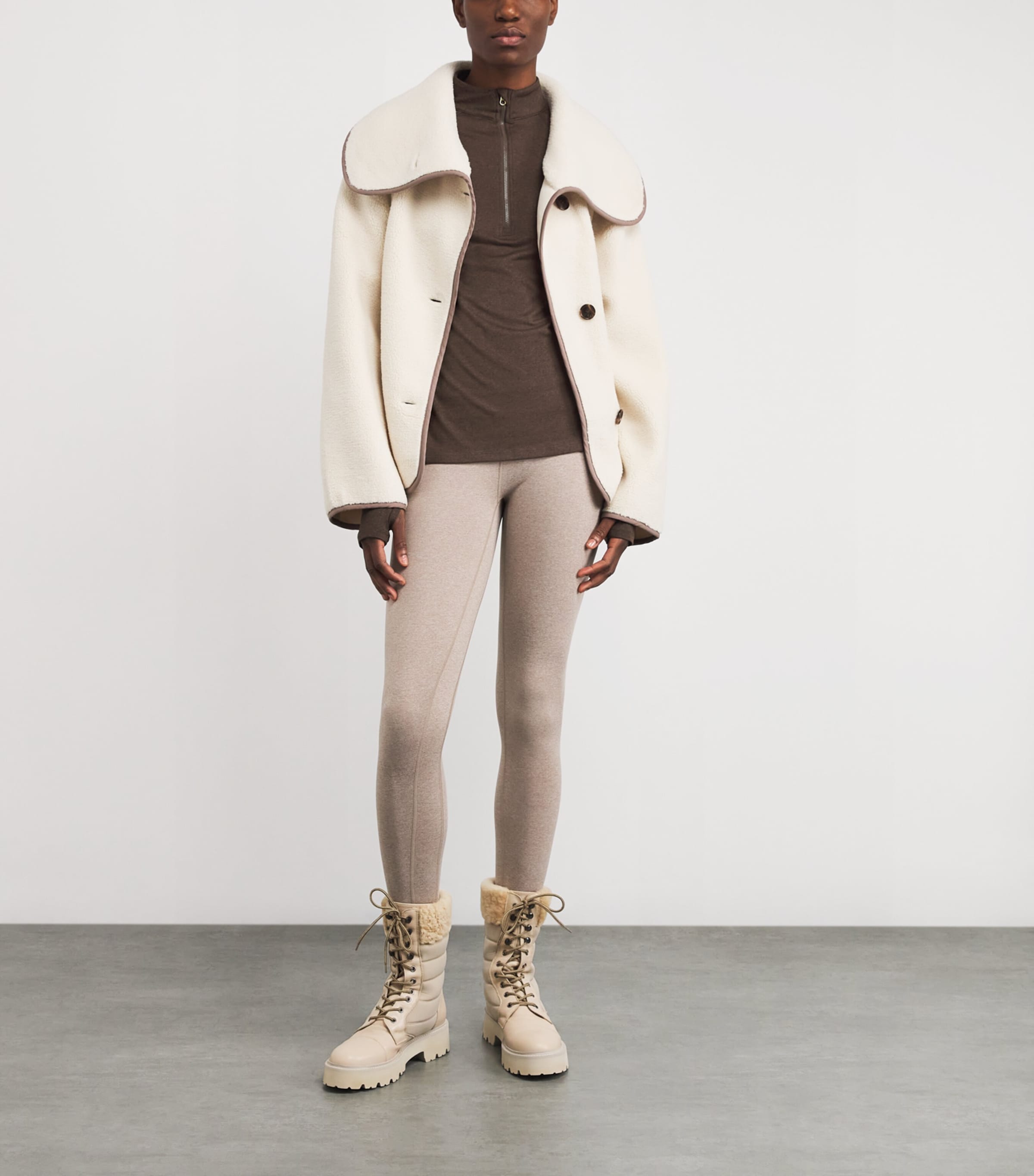 Always Warm Half-Zip Base Layer Top DEEP CHOCOLATE MARL Image 2