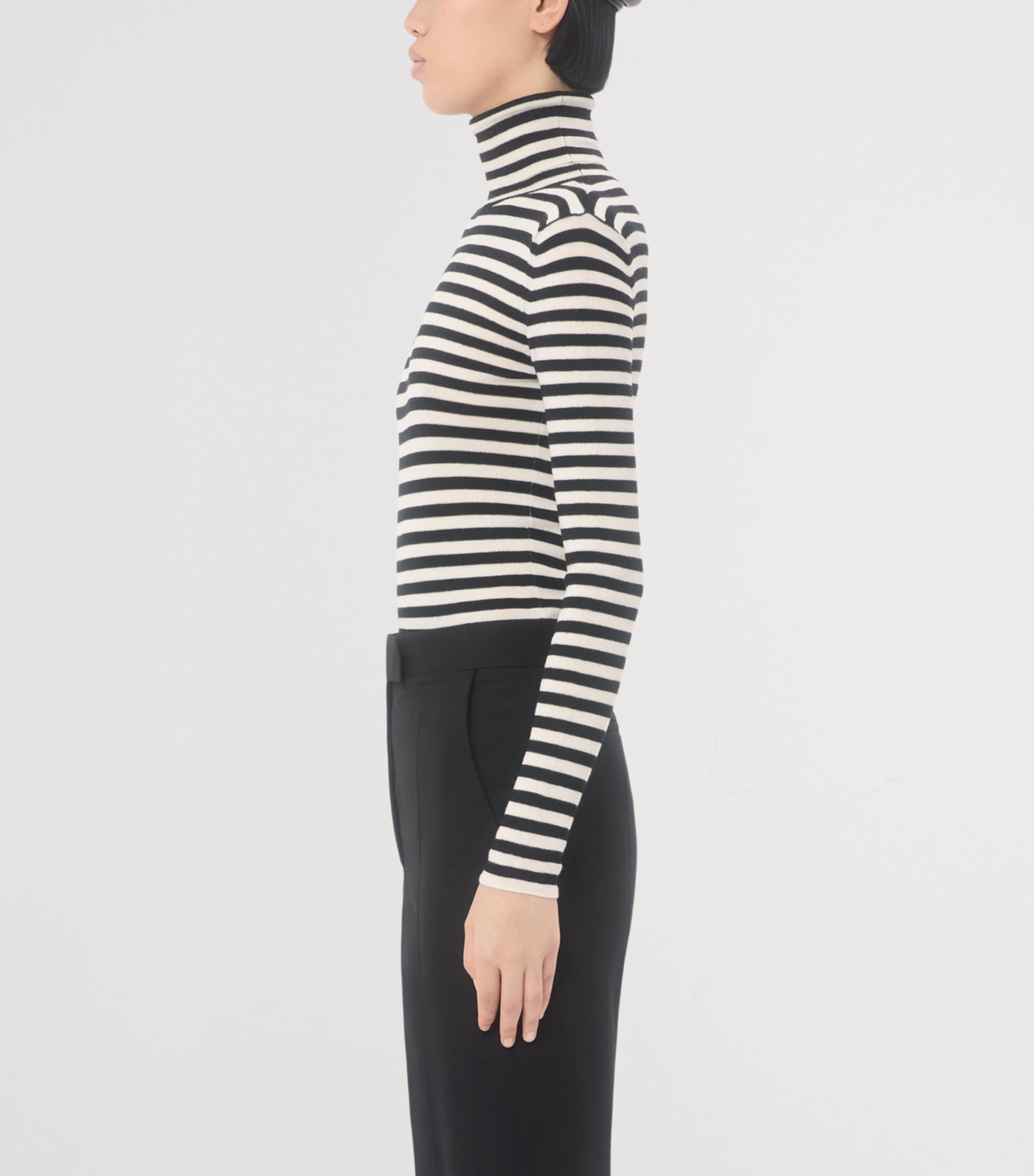 Valentino Womens Virgin Wool Stripe Sweater Image 3