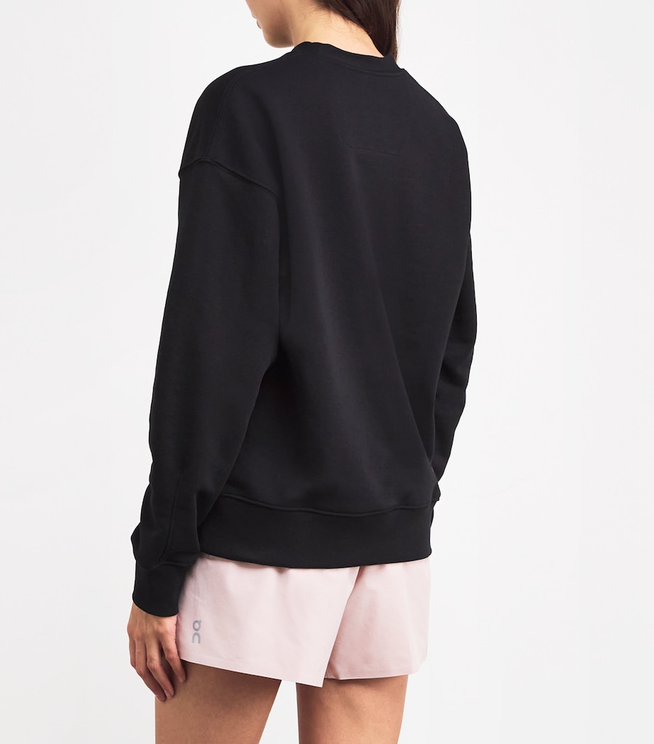 Cotton-Blend Club Crew Sweatshirt BLACK Image 4