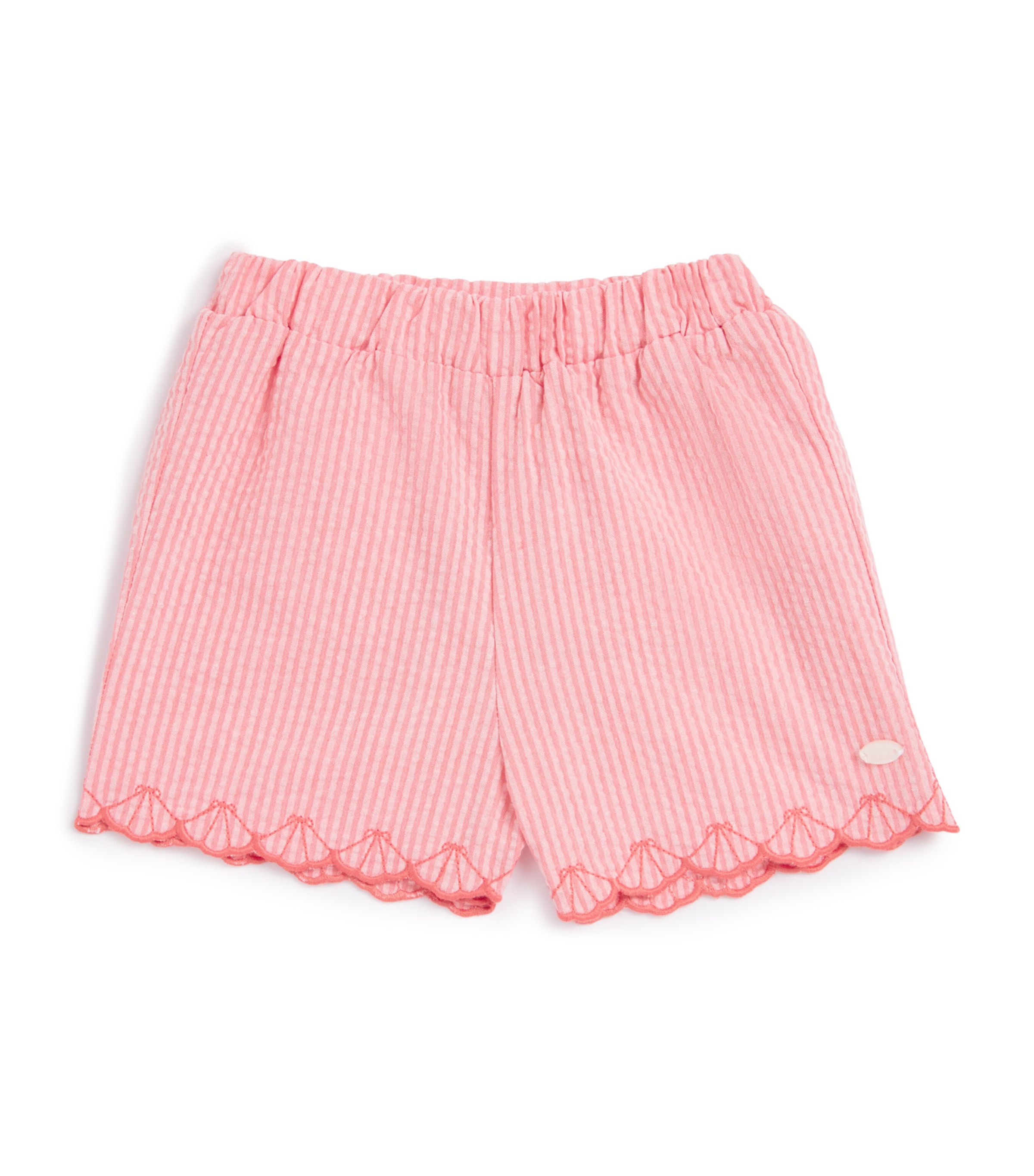 Shop Tartine Et Chocolat Cotton Striped Shorts In Pink