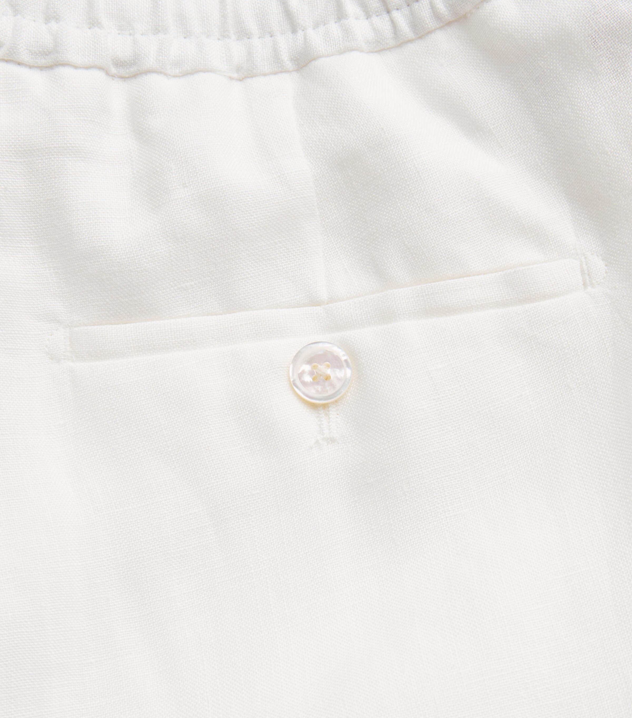 Ralph Lauren Purple Label Mens Linen Davis Trousers Cream Image 5