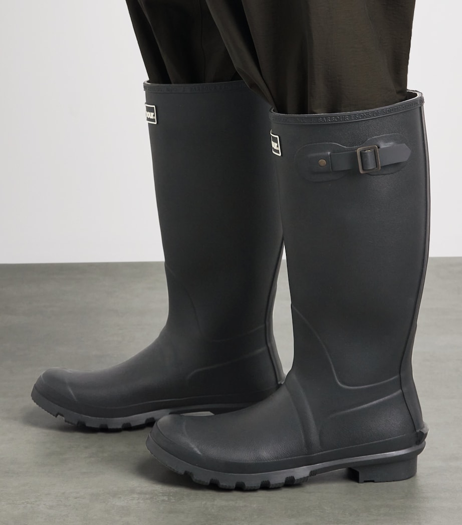 Barbour Tall Bede Wellington Boots Black Image 2