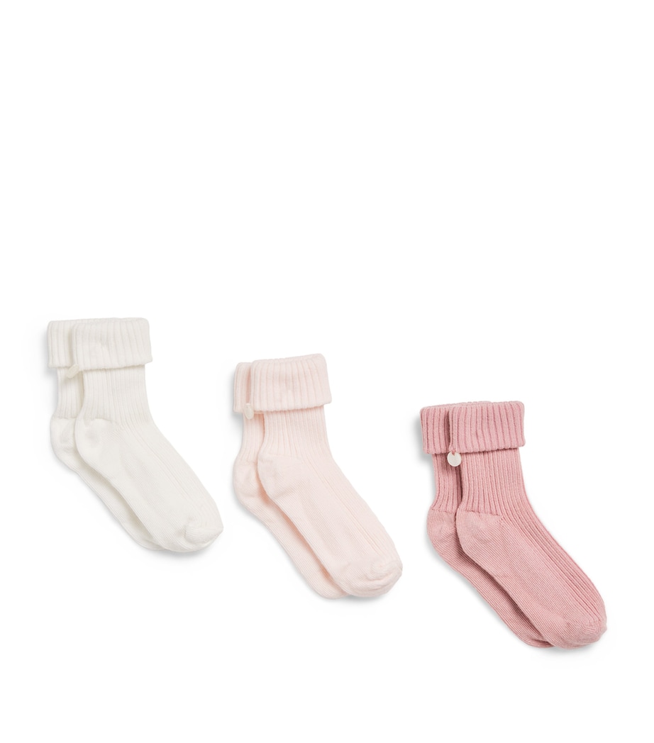 Cotton-Blend Ribbed Socks (Pack of 3) 31ROSE P LE Image 1