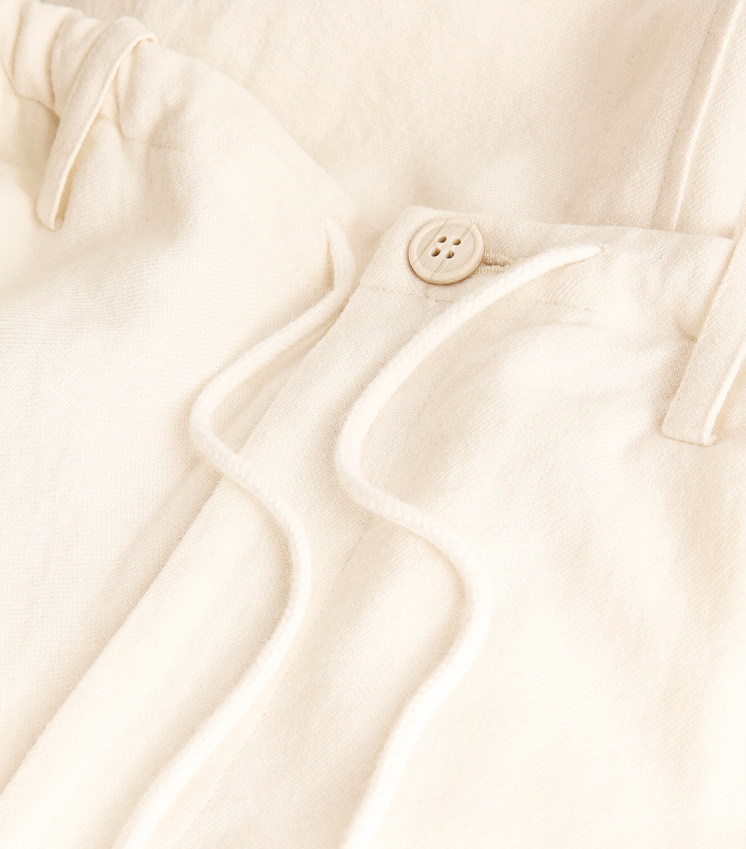 Drawstring Straight Trousers 5 ECRU Image 5