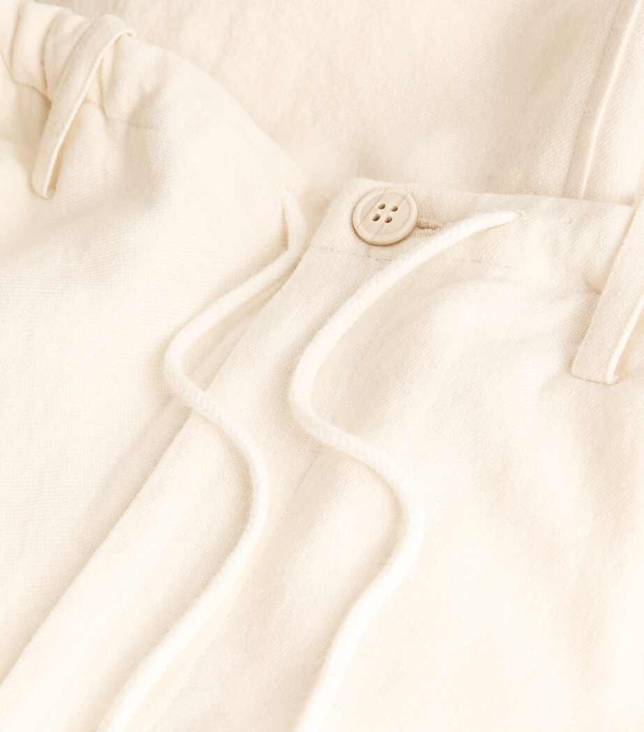 Drawstring Straight Trousers 5 ECRU Image 5