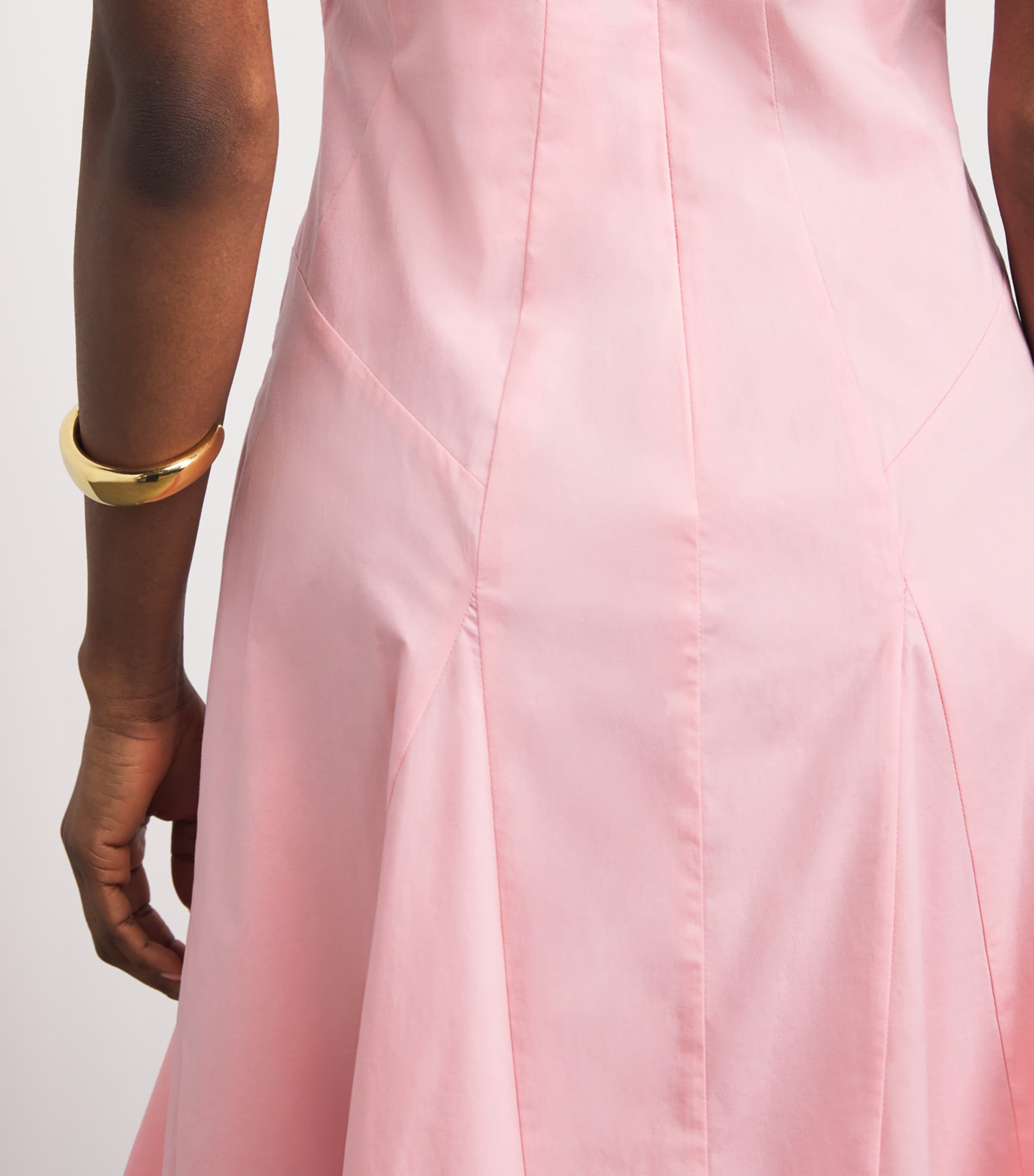 STAUD Pink Cotton Willow Midi Dress | Harrods US