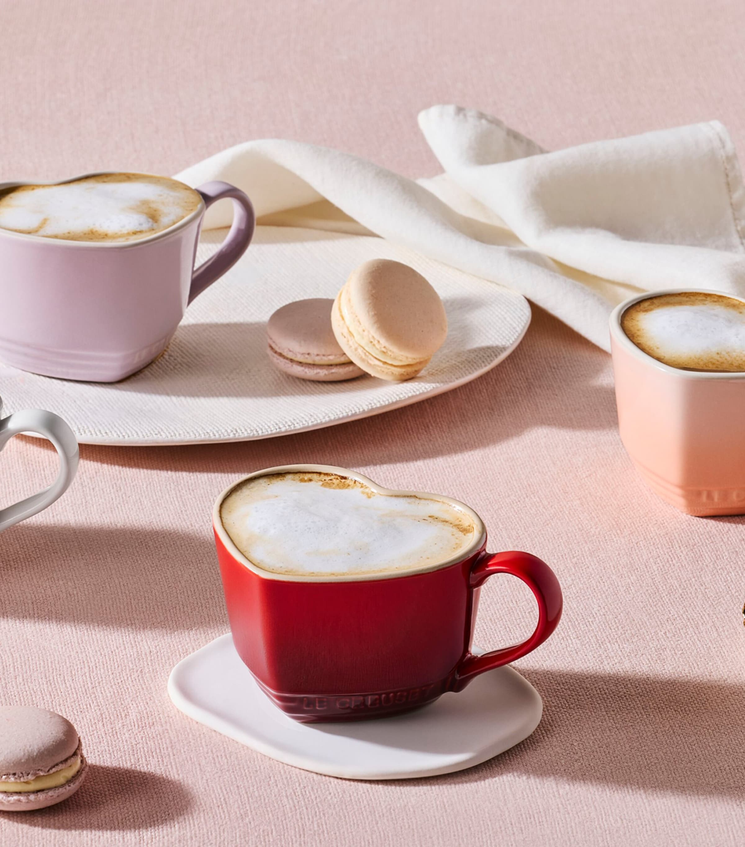 Le Creuset Stoneware Heart Mugs (Set of 4) Mixed Image 6