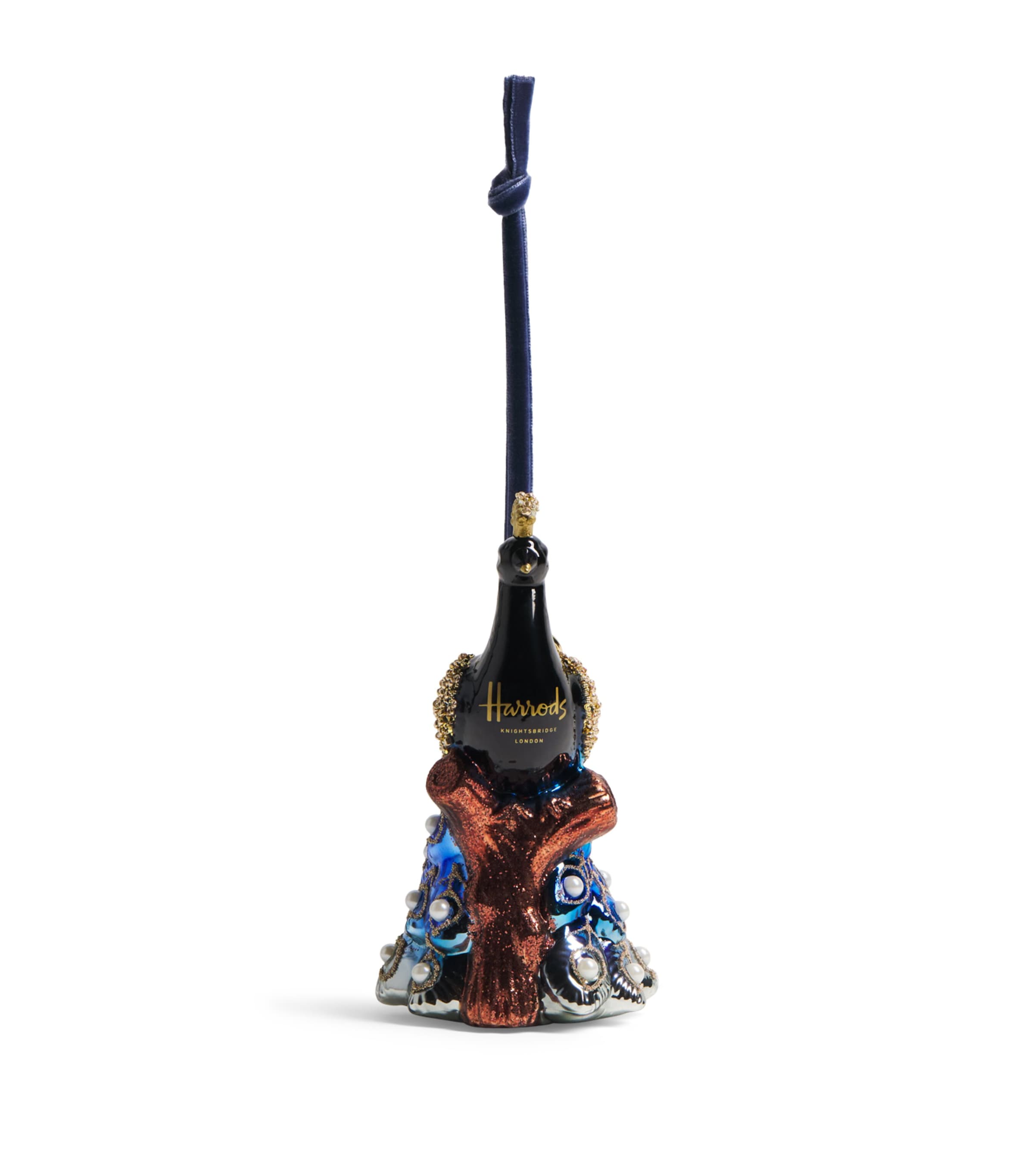 Harrods Glass Peacock Tree Decoration Image 1