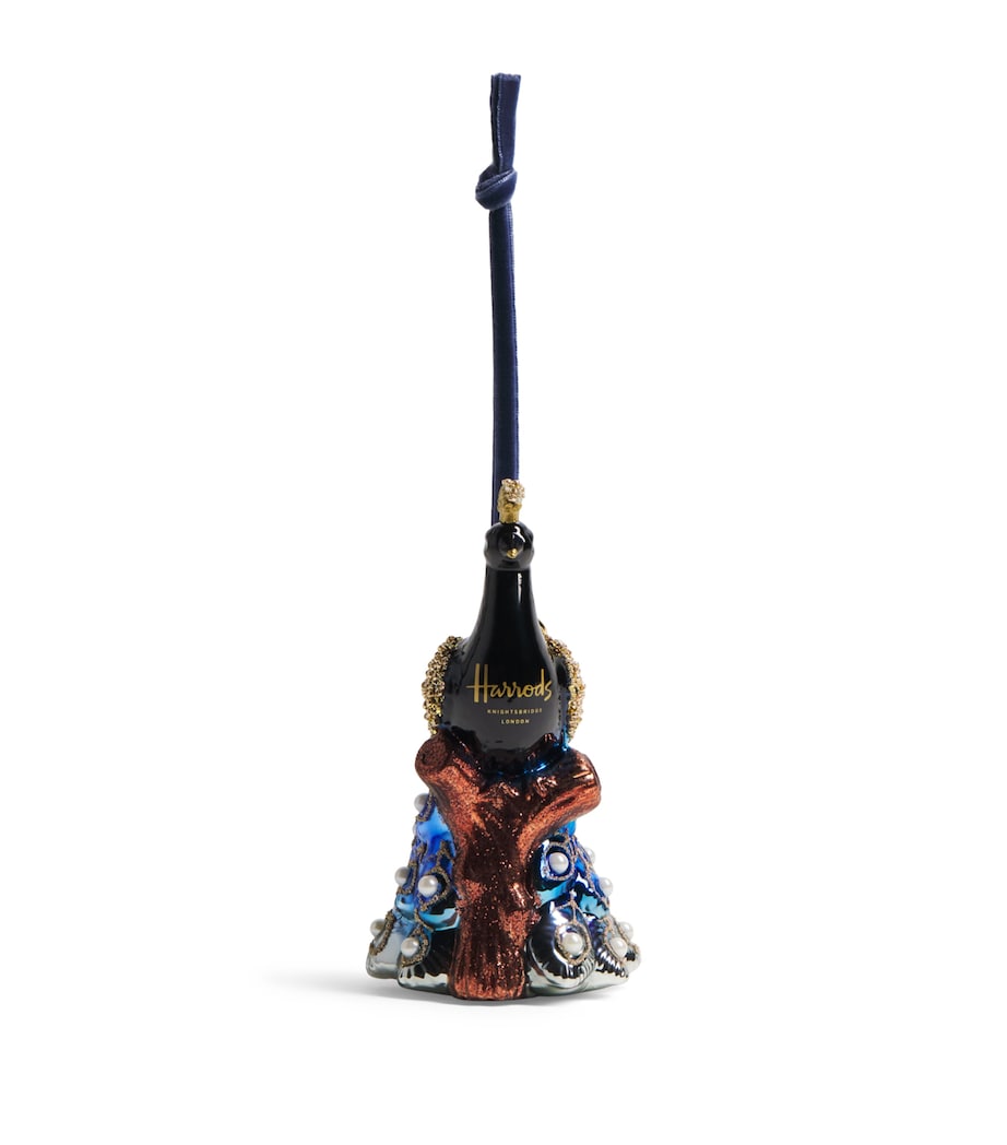 Harrods Glass Peacock Tree Decoration Image 1
