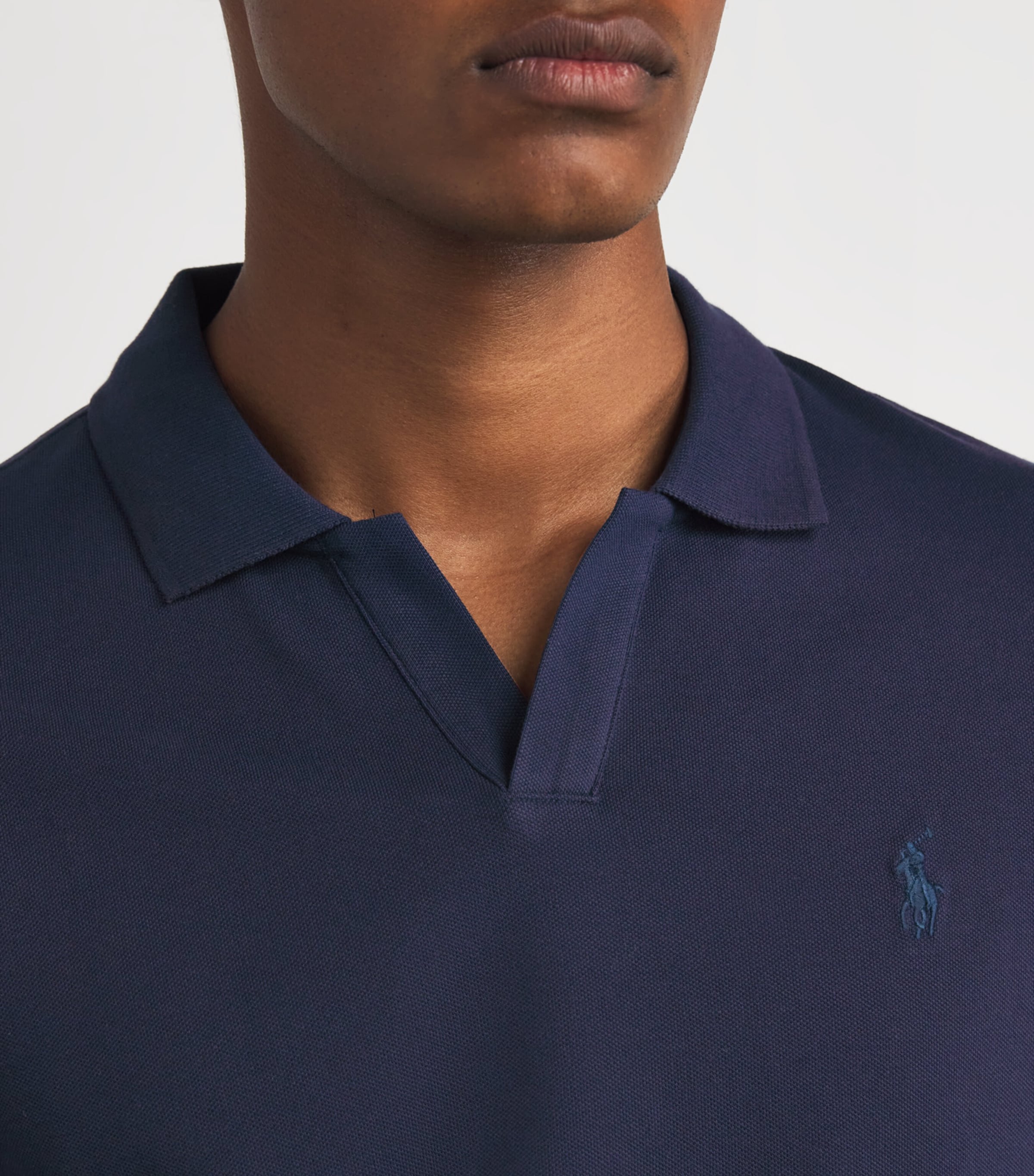 Polo Ralph Lauren Navy Stretch Cotton Custom-Fit Polo Shirt