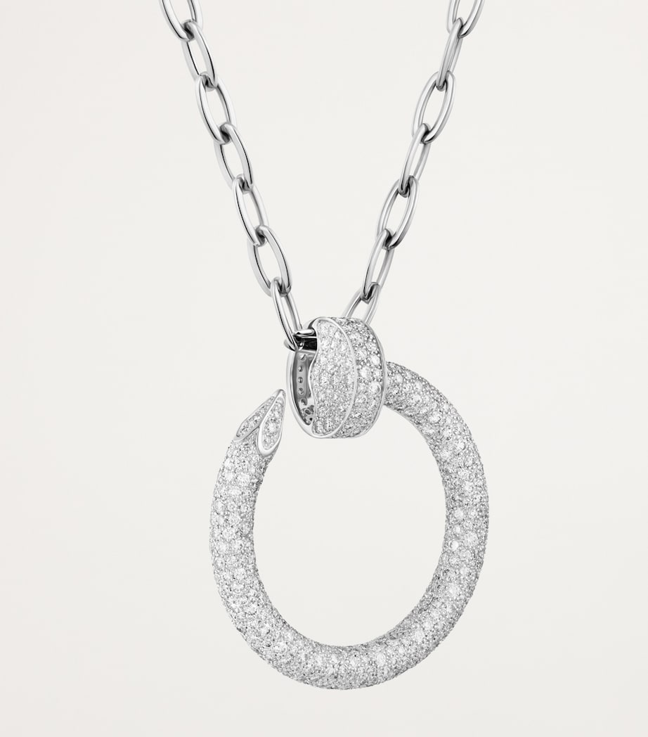 White Gold and Diamond Juste un Clou Necklace WHITE GOLD Image 6