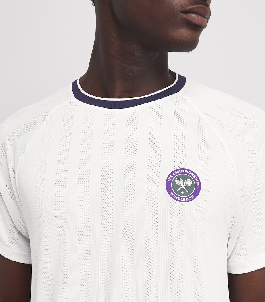 RLX Ralph Lauren Mens x Wimbledon Performance Mesh T-Shirt Ceramic White Image 3