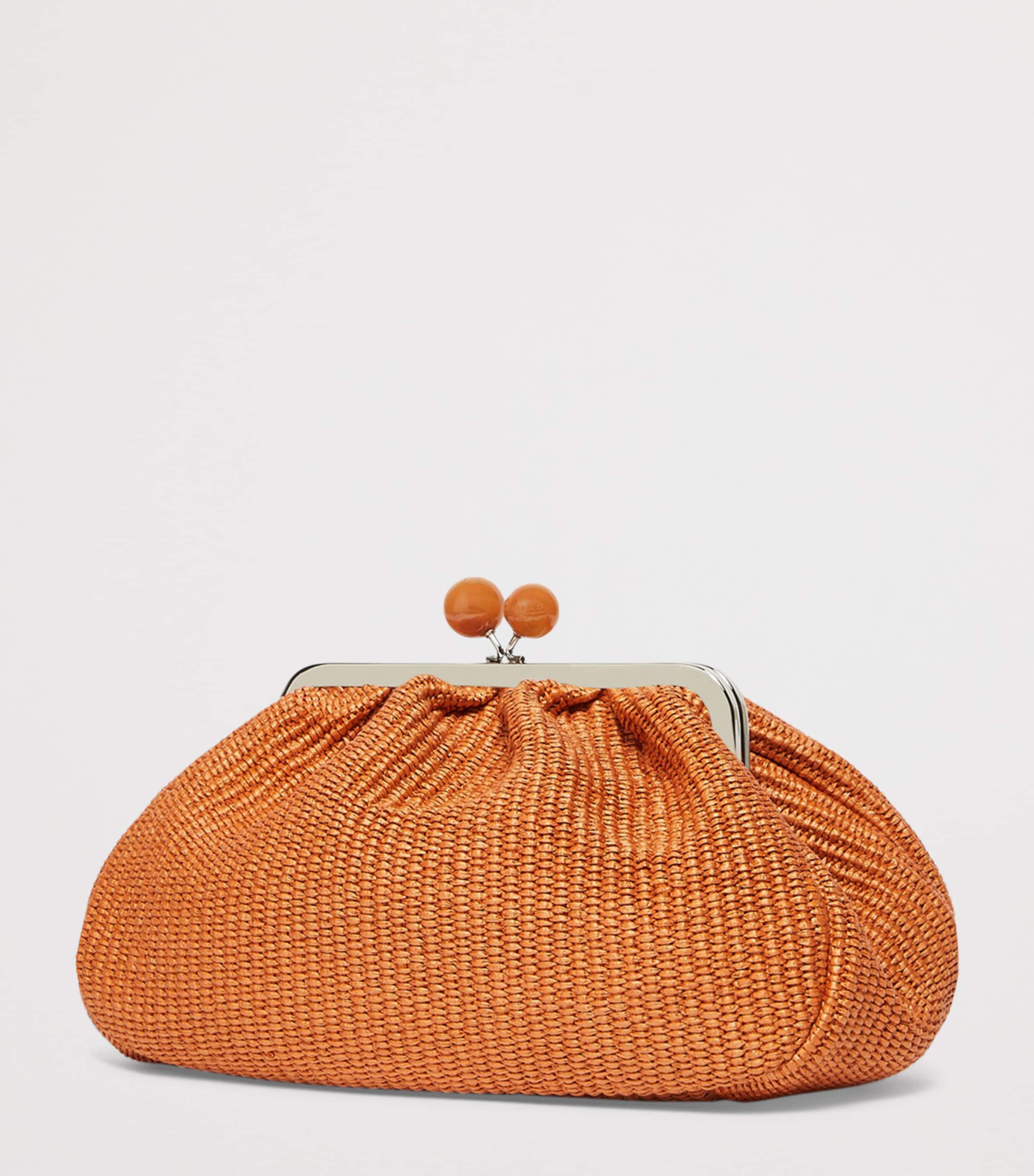 ハナ＊マルコ Weekend Max Mara Pink Woven Pasticcino Clutch Bag | Harrods US