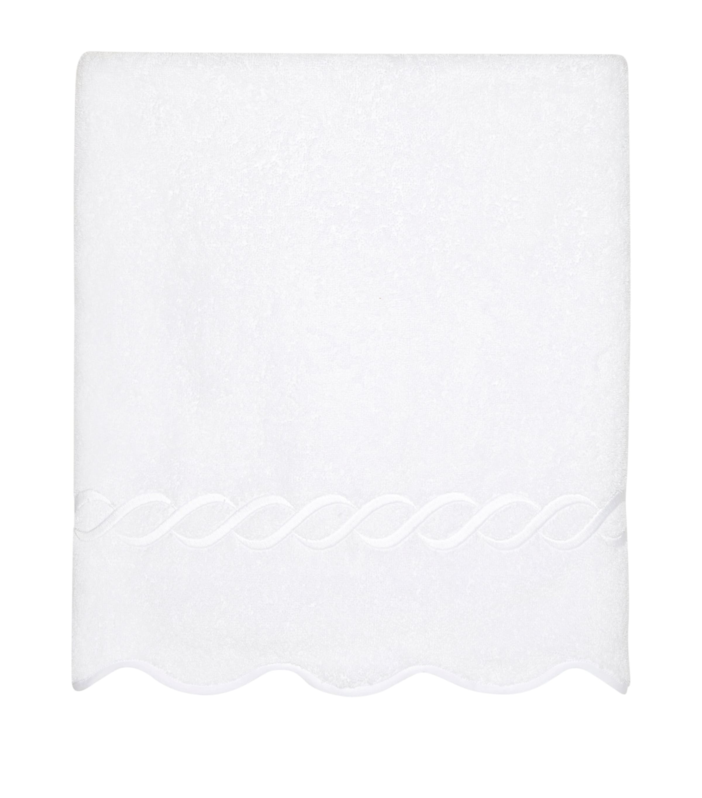 Pratesi Cotton Treccia Bath Towel In White