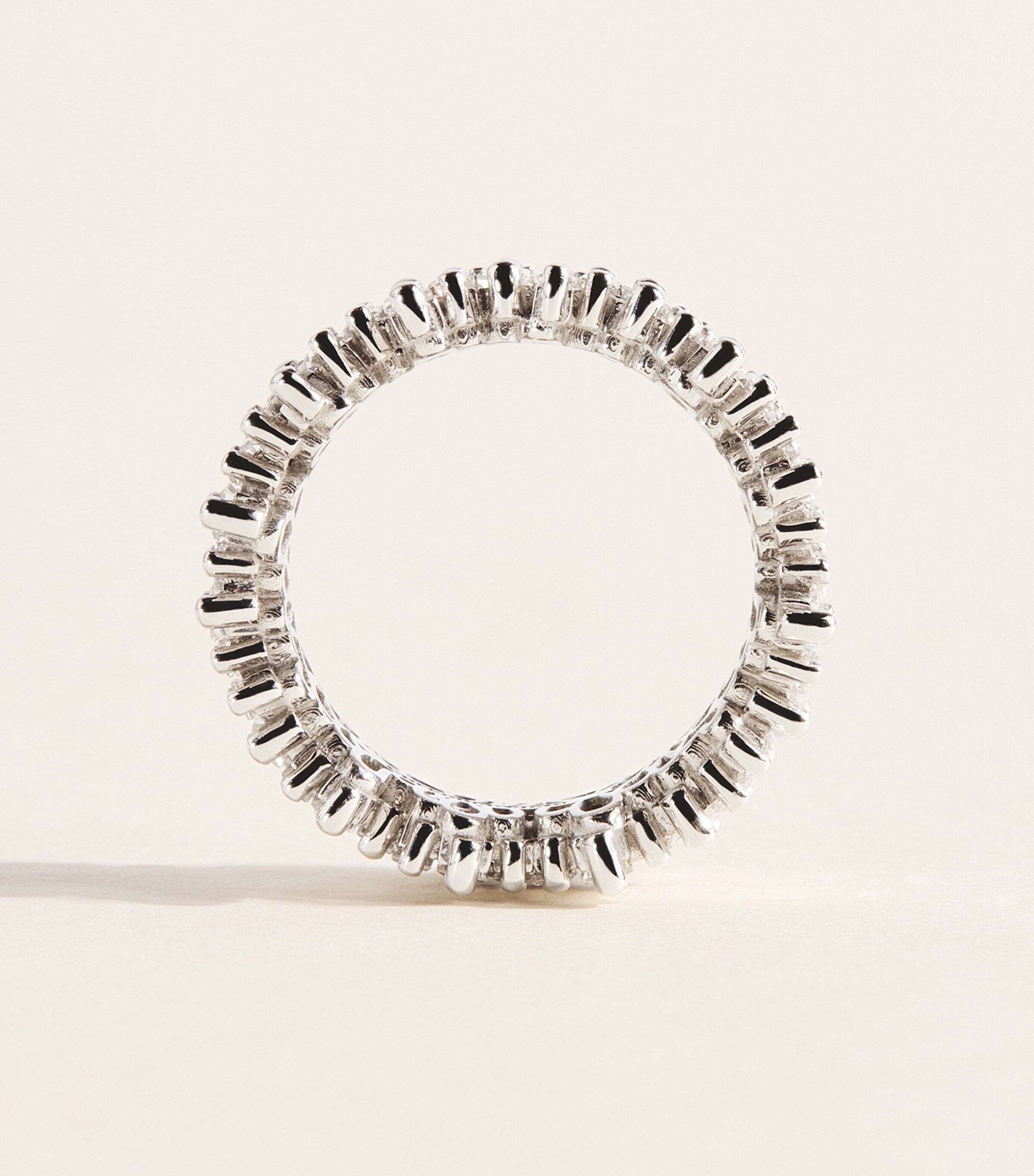 Suzanne Kalan White Gold and Diamond Classic Short Stack Eternity Ring Wg/wd Image 3