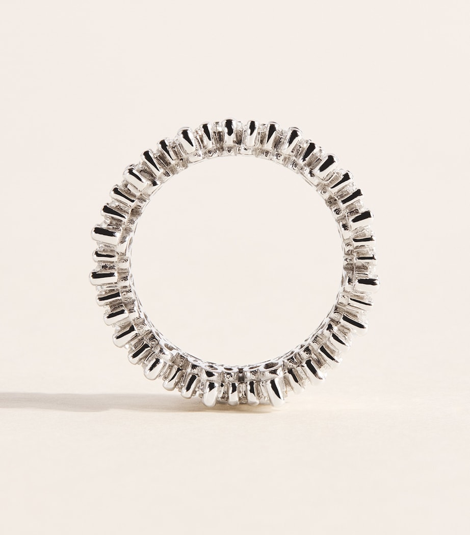 Suzanne Kalan White Gold and Diamond Classic Short Stack Eternity Ring Wg/wd Image 3