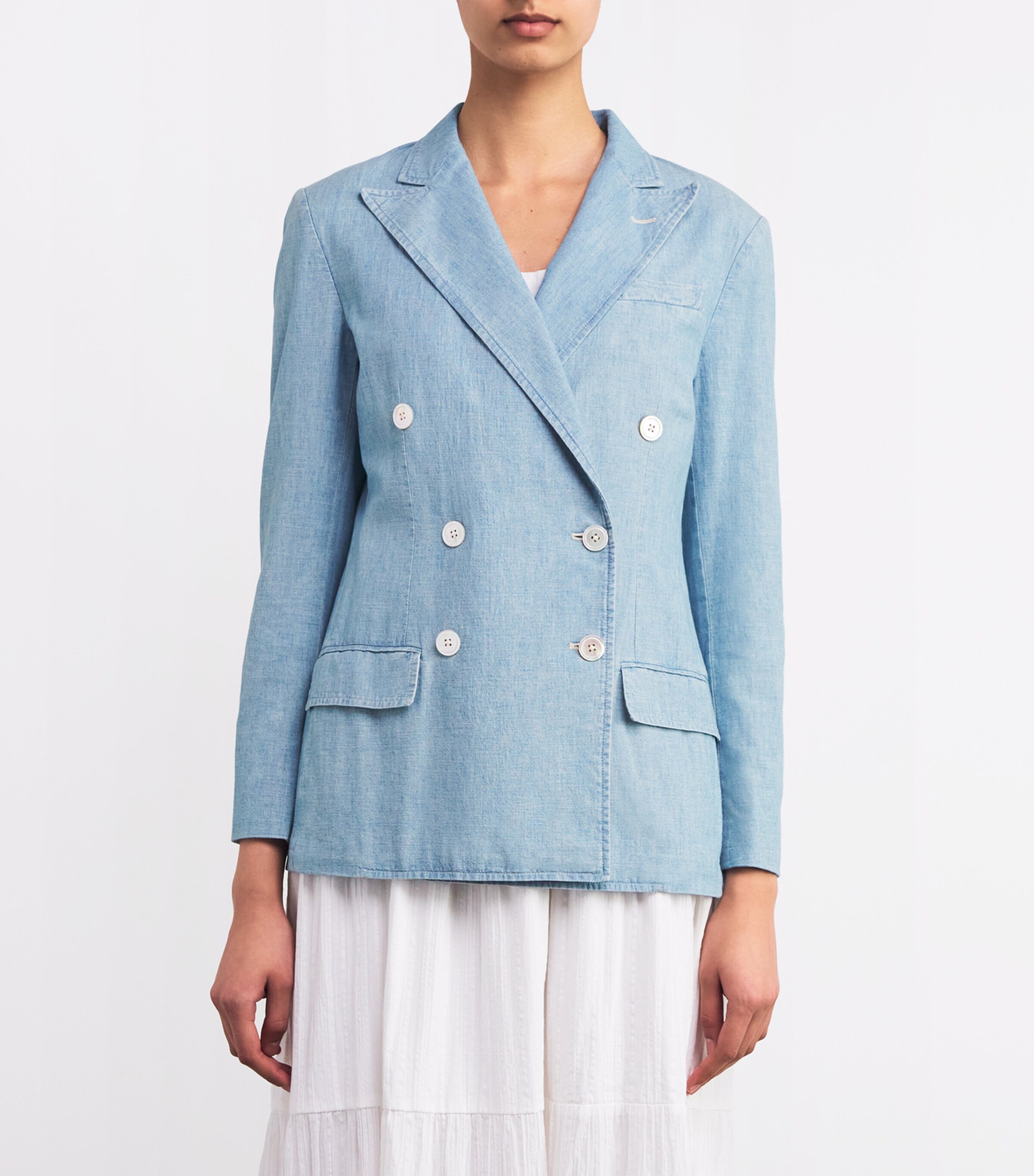 Polo Ralph Lauren Denim Double-Breasted Blazer | Harrods CA