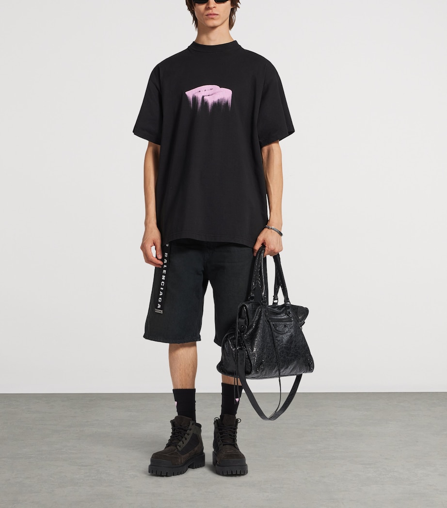Balenciaga Mens Wet Brush Oversized T-Shirt Image 2