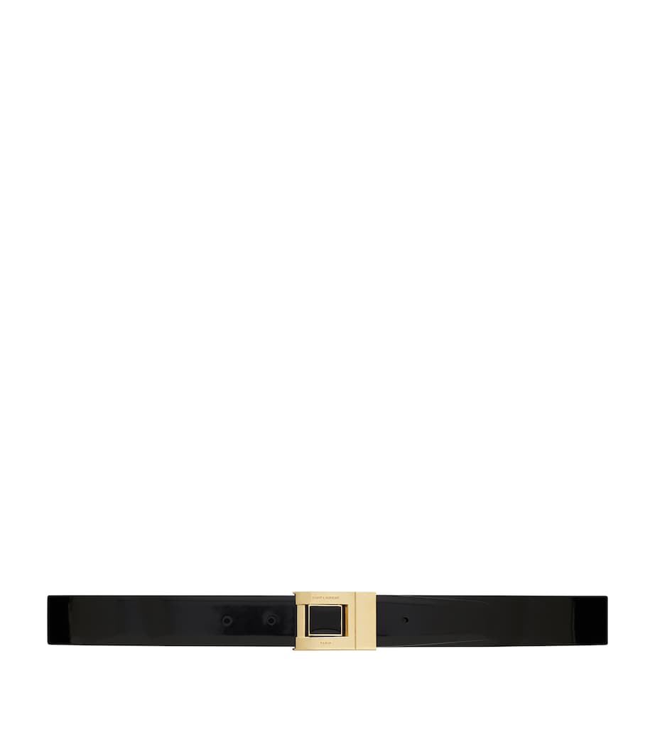 Saint Laurent Leather Flat Buckle Belt Image 1