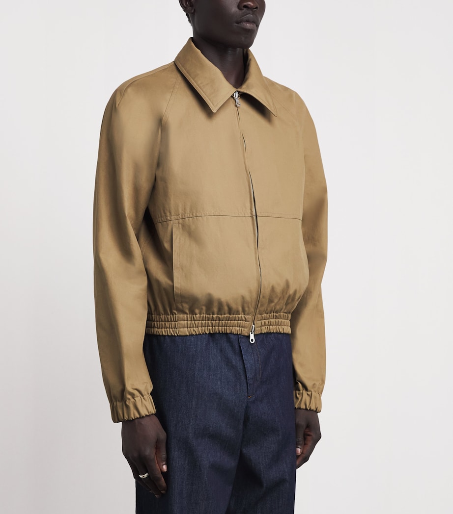 DRIES VAN NOTEN Mens Twill Bomber Jacket Camel Image 4