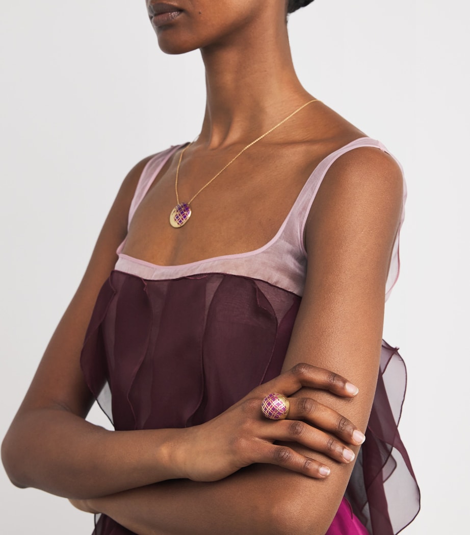 Yellow Gold, Enamel and Ruby My Muse Glory Ring YELLOW GOLD Image 5