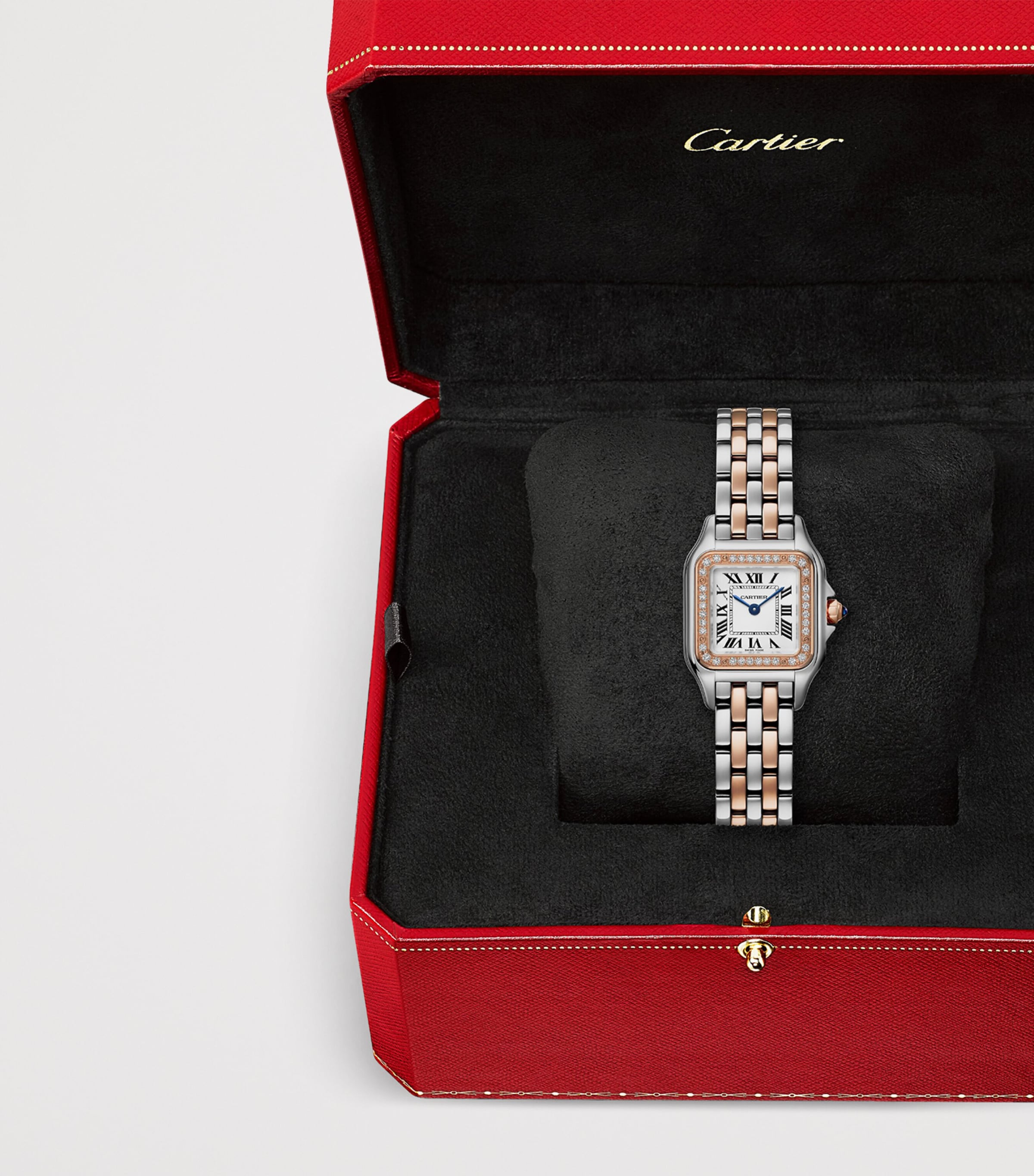 Small Rose Gold and Diamond Panthère de Cartier Watch 20mm SILVER Image 8