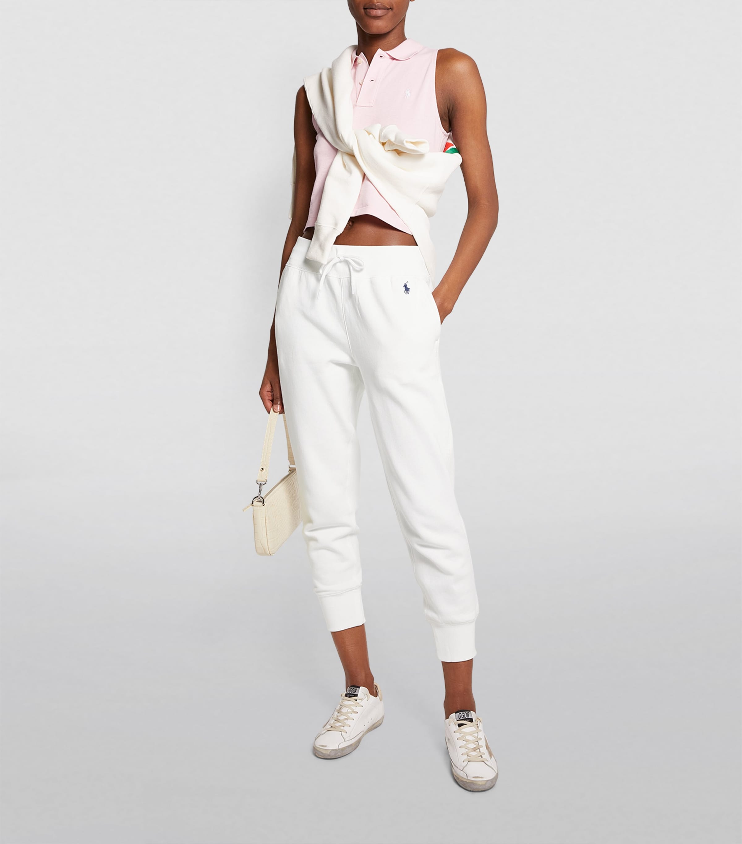 Cropped Sweatpants WHITE Image 2