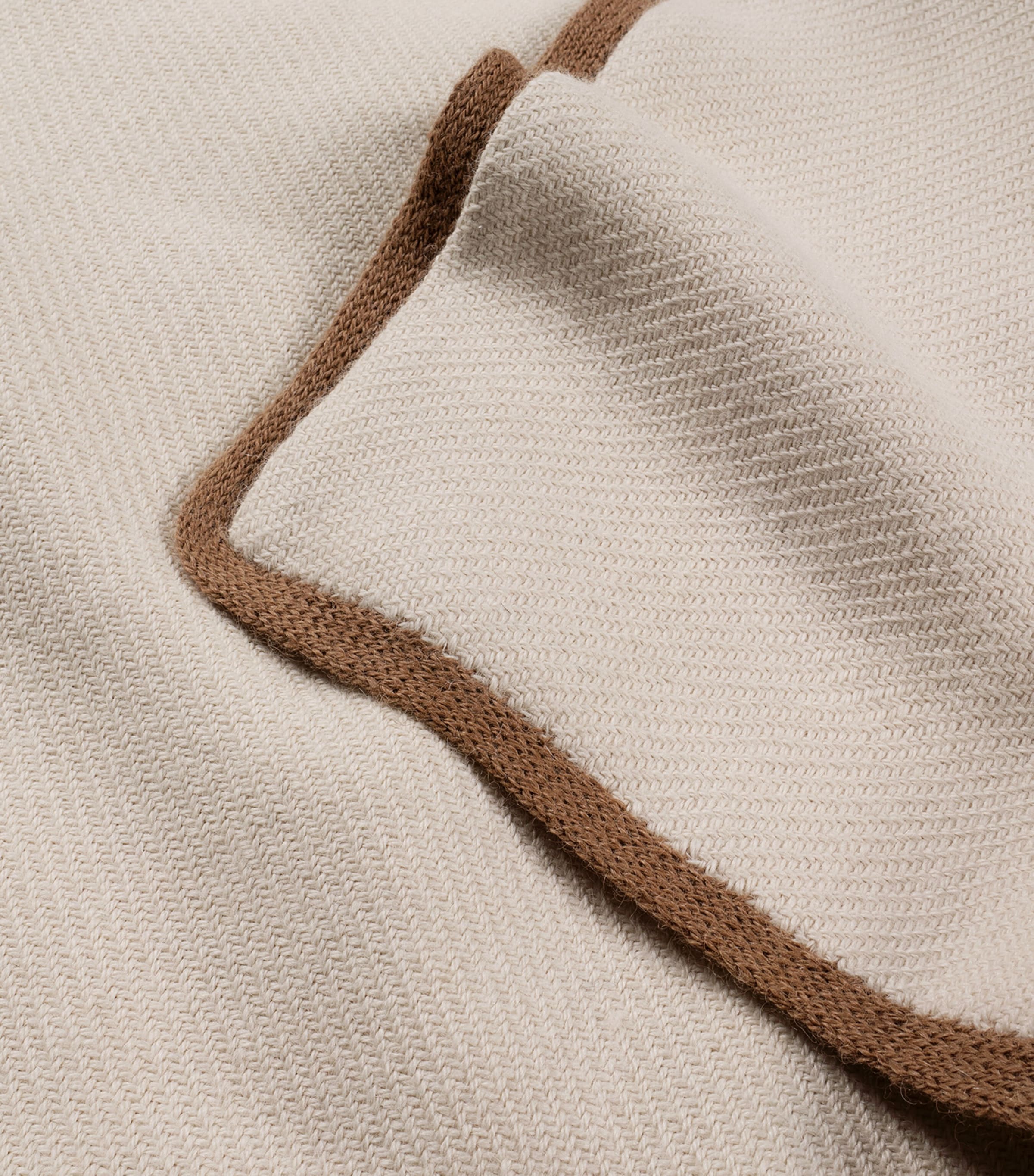 Wool Alpaca Frame Square Cushion Case (50cm x 50cm) IVORY/ALMOND Image 3