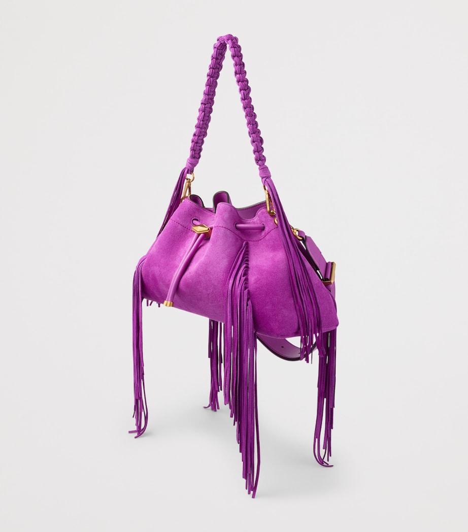Suede Cinch Shoulder Bag VIOLET ORCHID/VIOLET Image 2