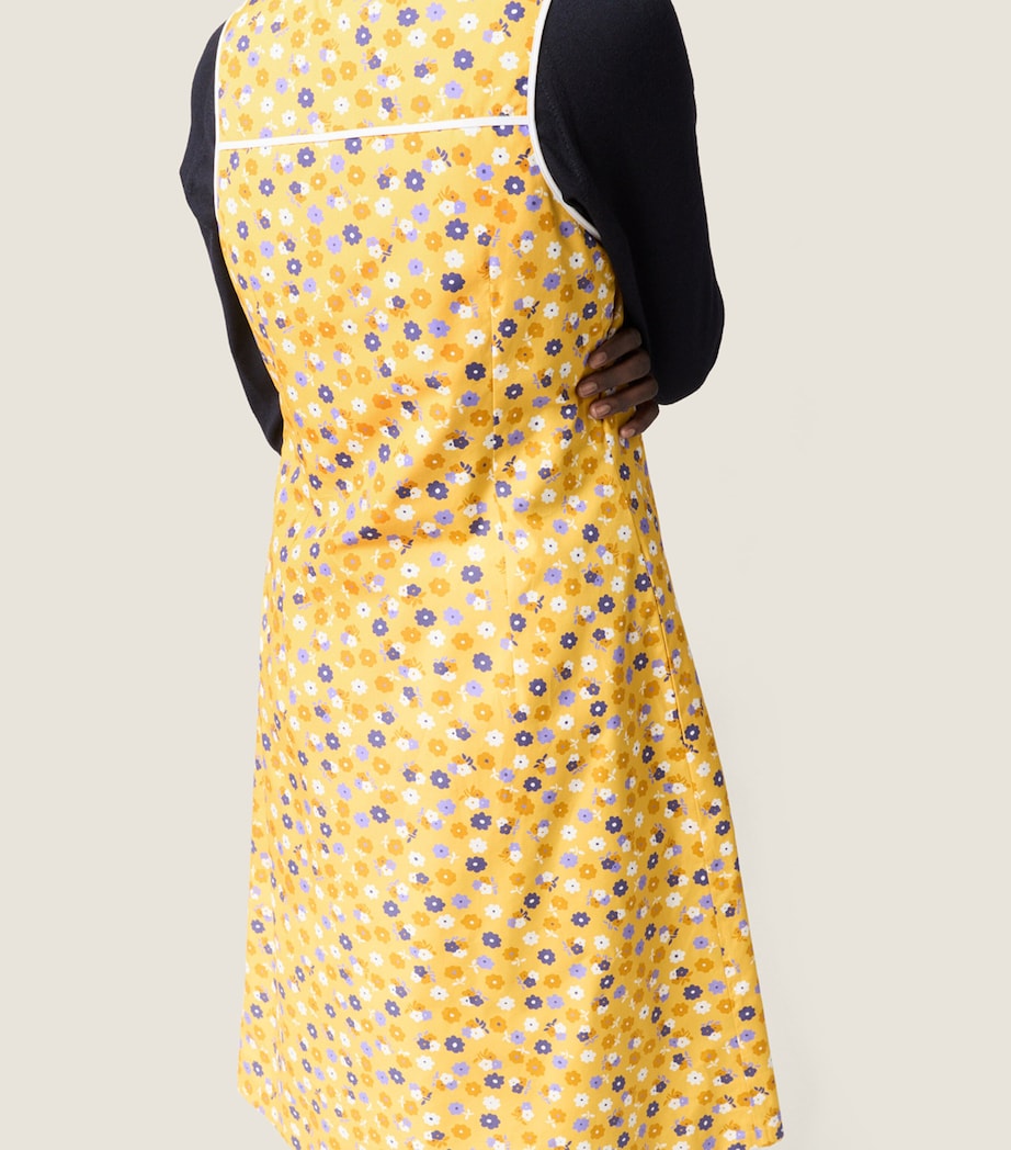 Miu Miu Womens Cotton Poplin Floral Midi Dress Image 6