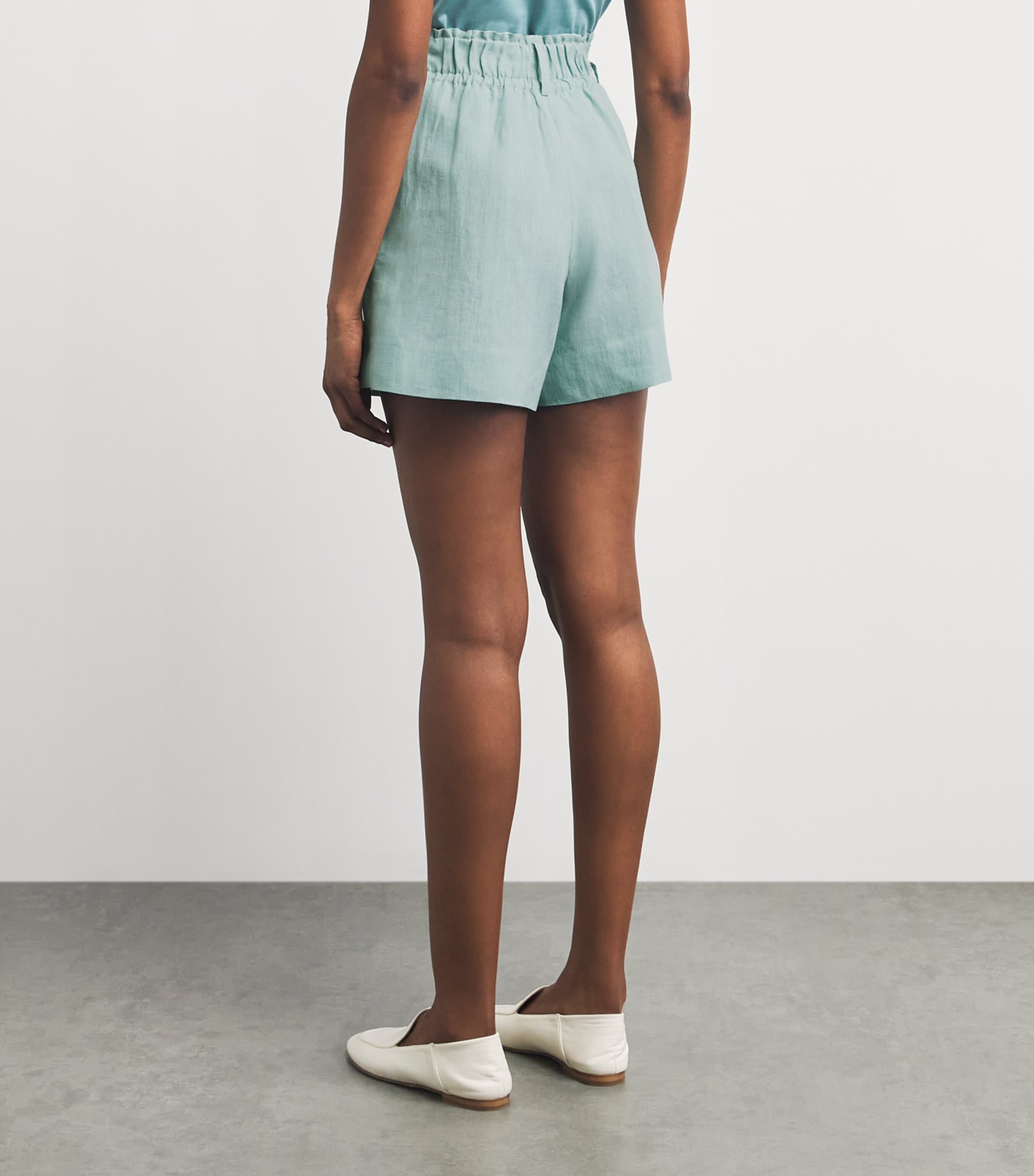 Eleventy Womens Linen Drawstring Shorts Giada Image 5