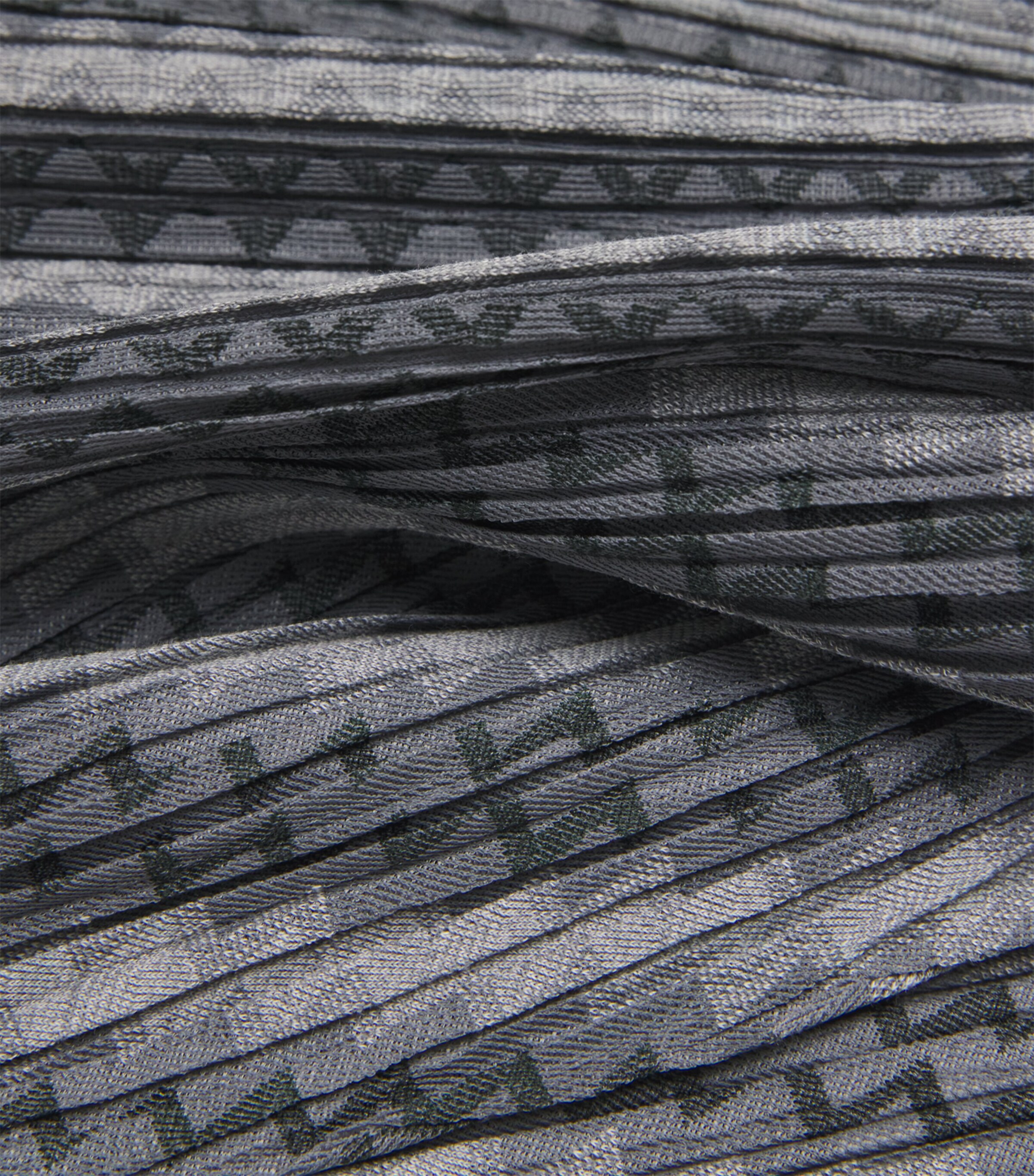 Pleats Please Issey Miyake Womens Cotton-Blend Zigzag Top Grey Image 6