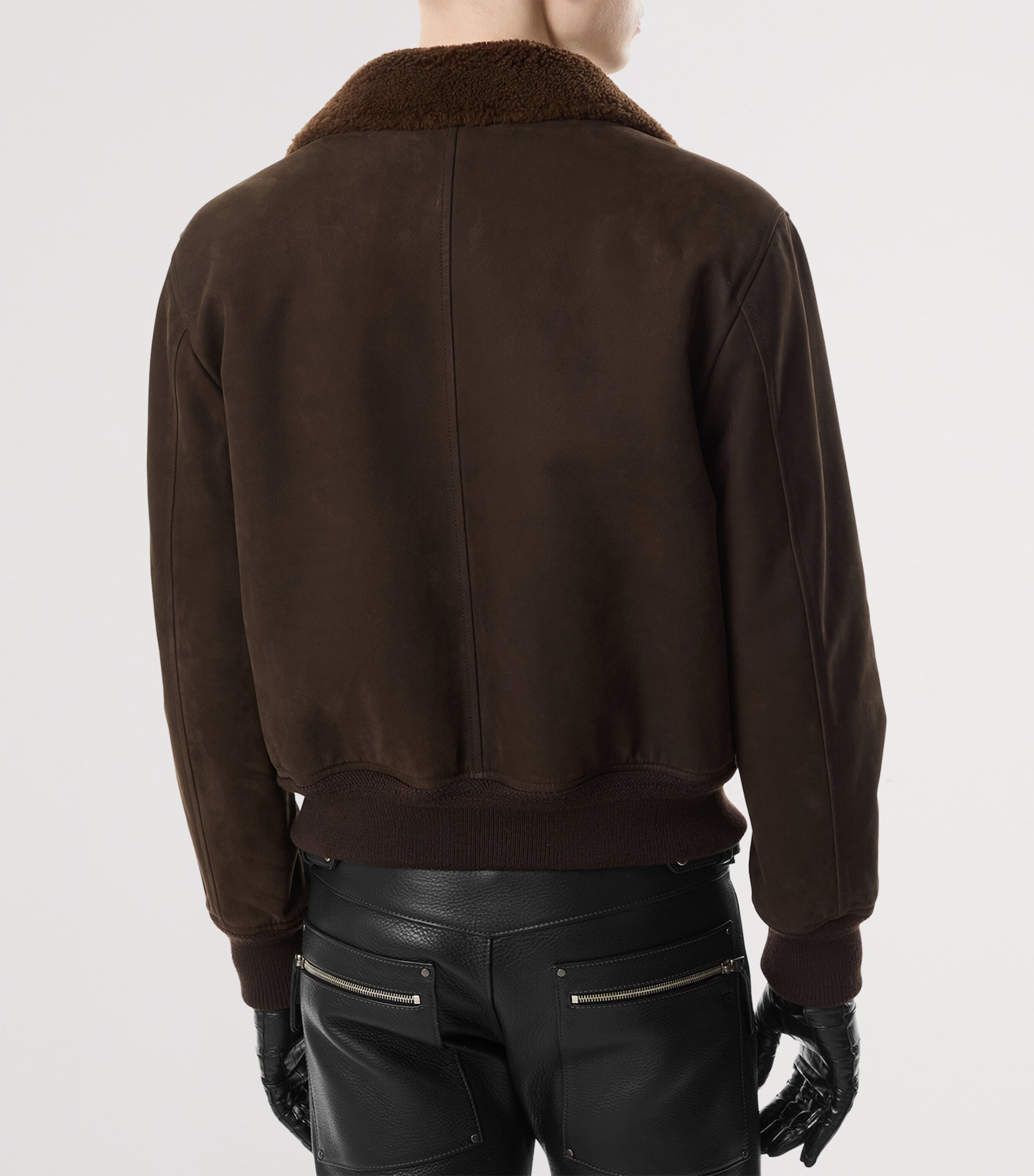 Suede Bomber Jacket ZKBKB Image 5