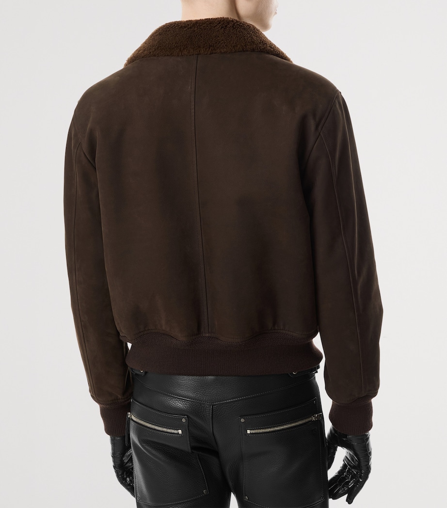 Suede Bomber Jacket ZKBKB Image 5