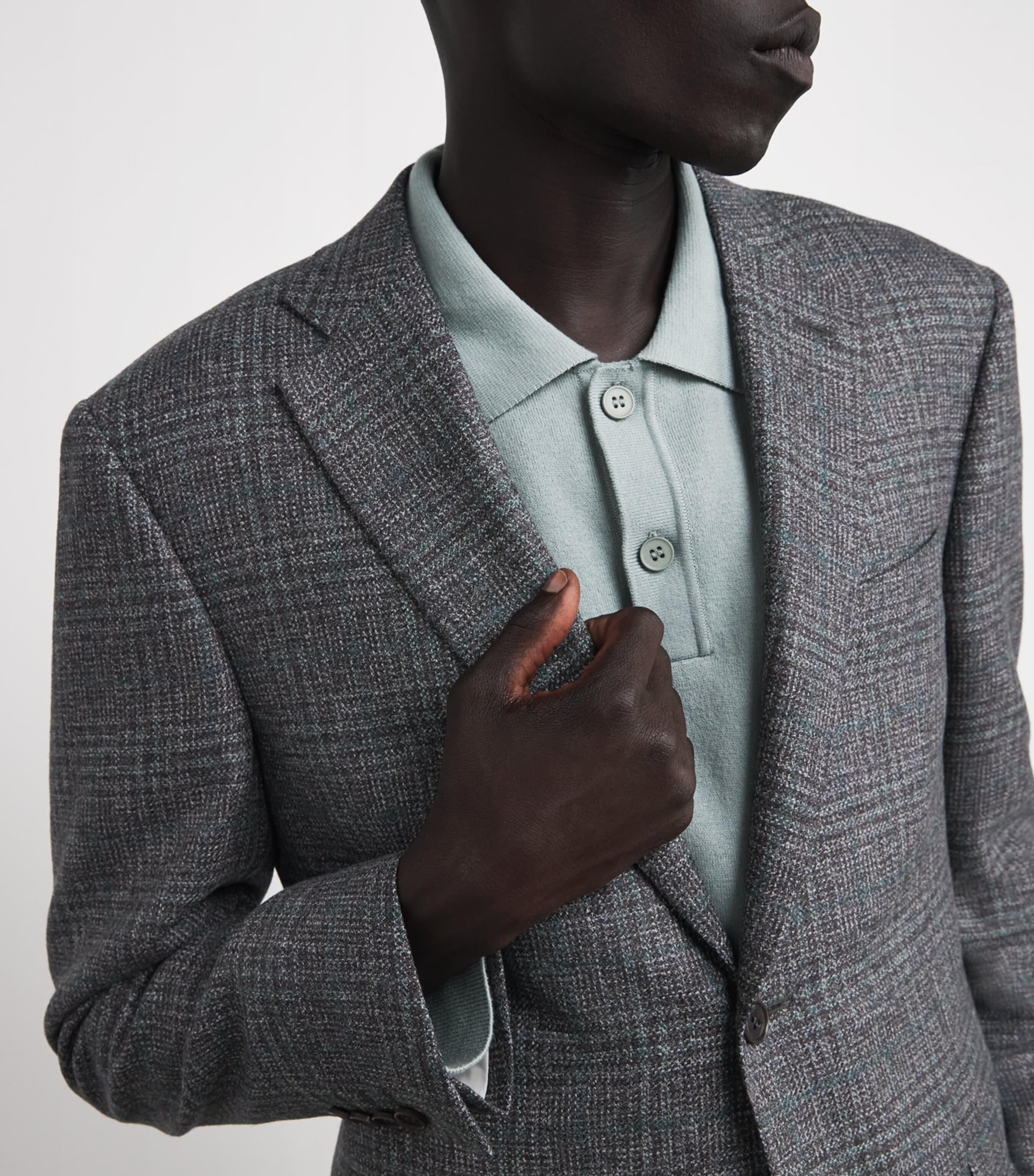 Wool Check Blazer 203 Image 6