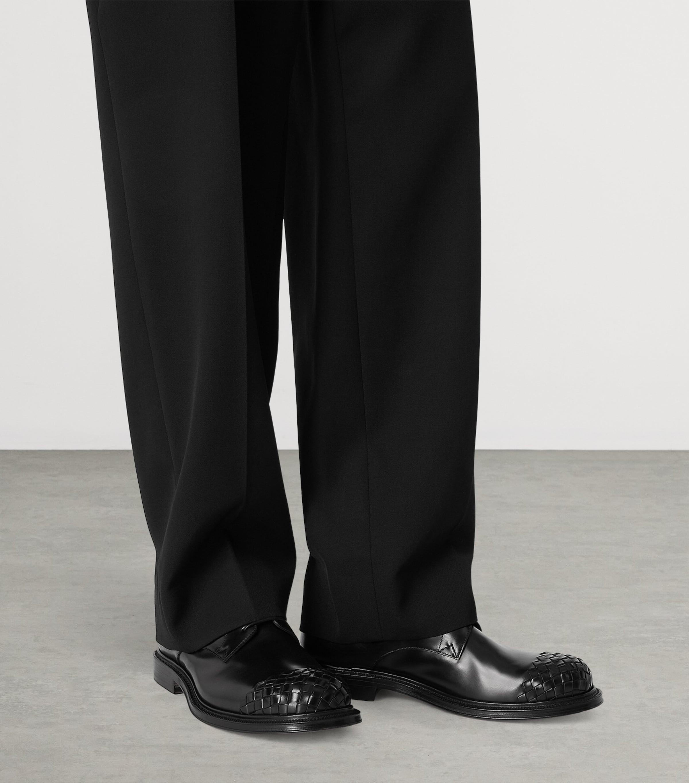 Leather Intrecciato-Toe James Oxford Shoes 1000 Image 2