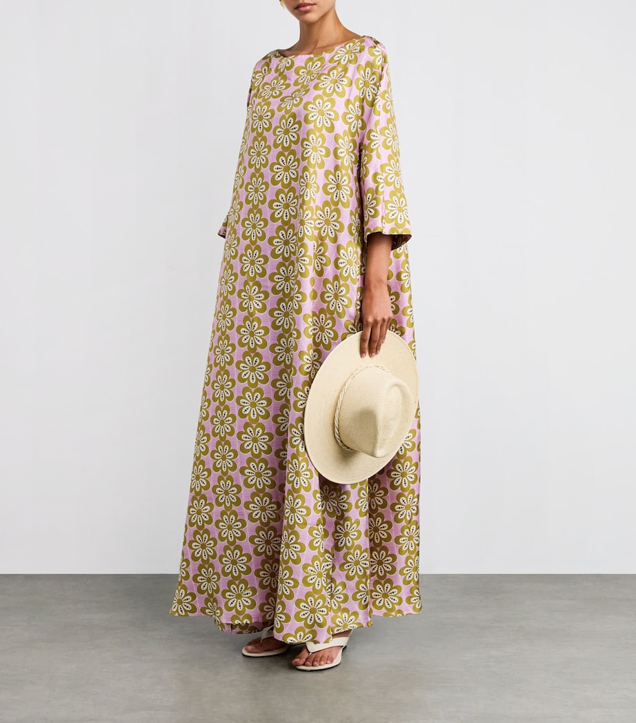 Floral Print Kaftan Maxi Dress PI01 CAPER Image 2