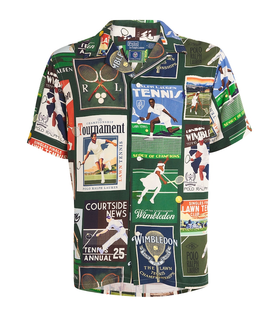 Polo Ralph Lauren Mens x Wimbledon Graphic Cuban Shirt Image 1