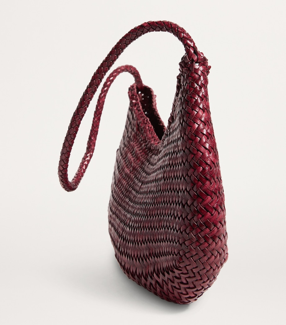 Leather Nova Luna Shoulder Bag BORDO Image 6