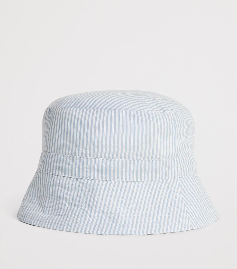 Cotton Stripe Sun Hat FLO/MARSHMALLOW Image 2