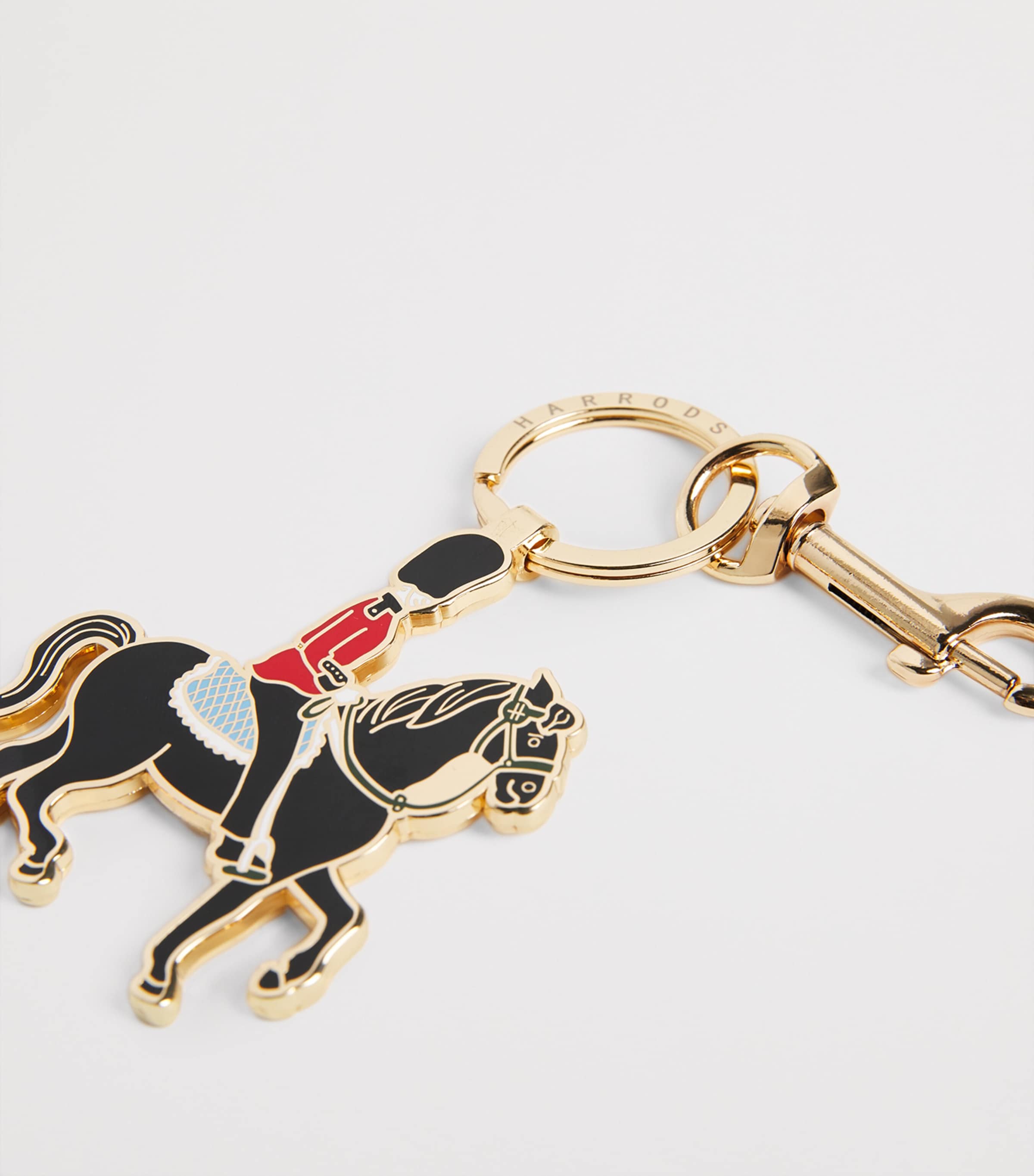 Jointed Royal Guard Horse Keyring BLACK Image 2