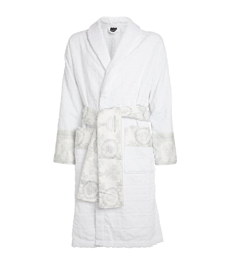 Versace Baroque Bath Robe Wht/wht Image 1