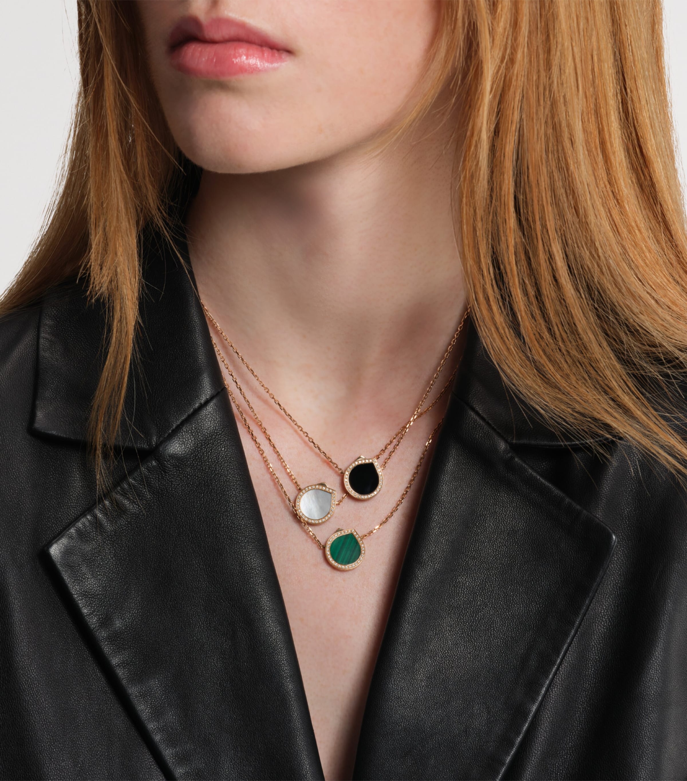 Repossi Rose Gold, Diamond and Malachite Antifer Pendant Necklace ...
