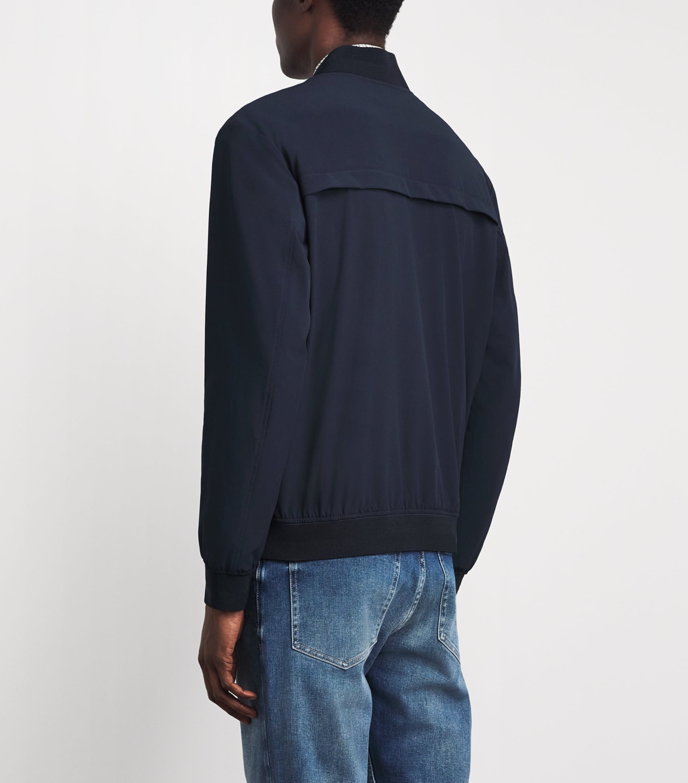 BOSS Mens Technical Slim Jacket Dark Blue Image 5