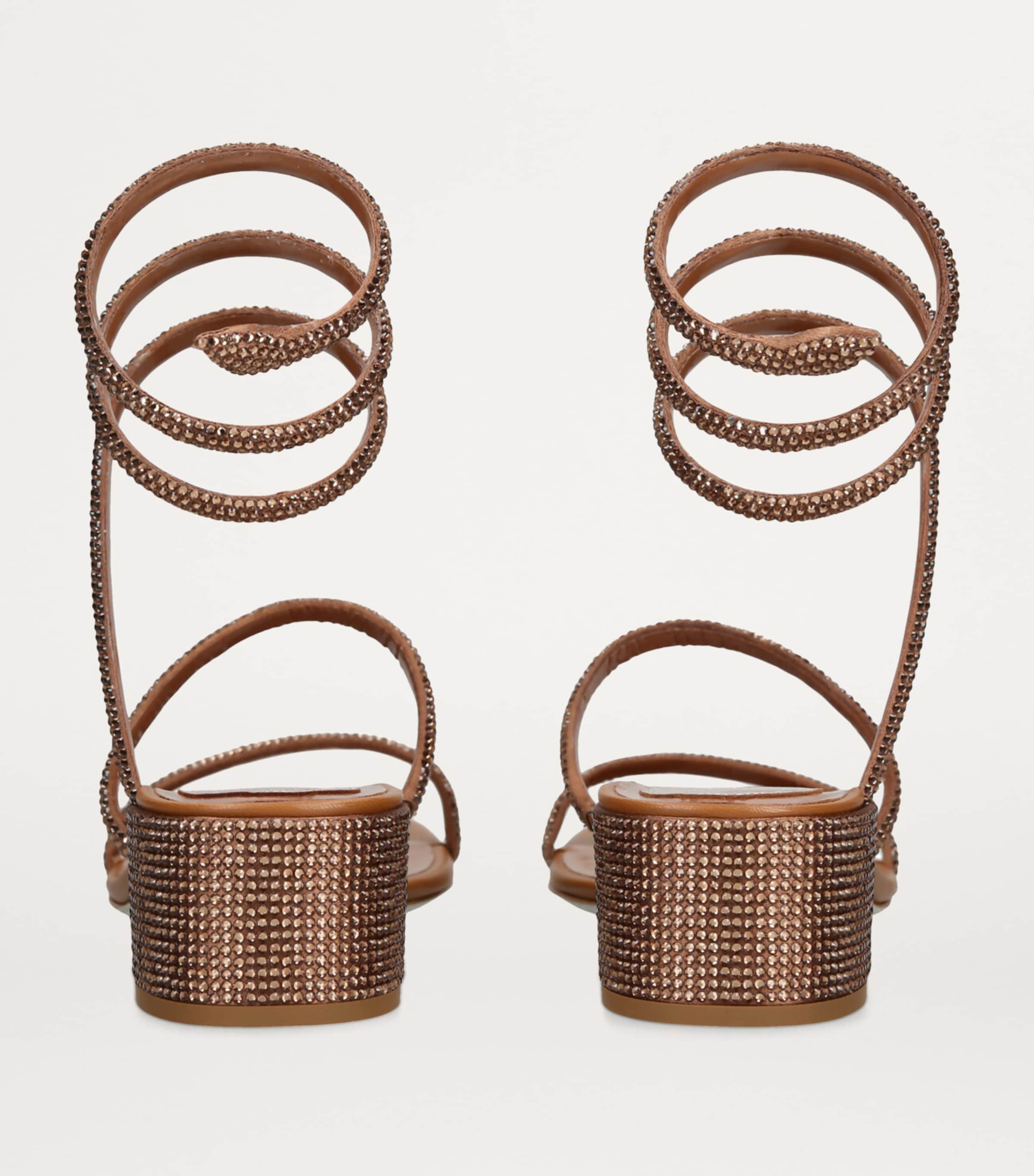 Leather Cleo Sandals 40 BROWN Image 2