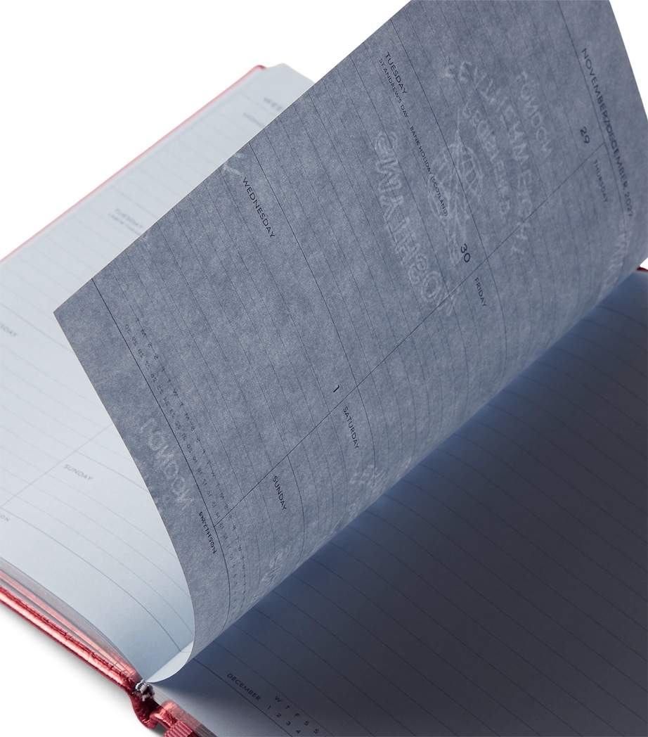 Smythson Leather Soho Weekly Diary 2027 Metallic Rose Image 3