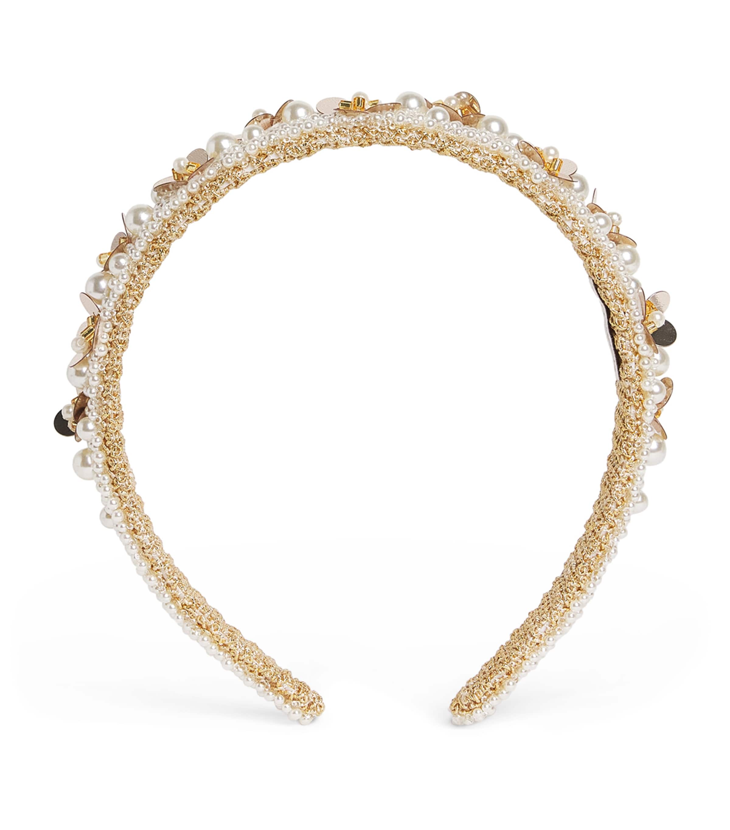 Monnalisa Embellished Headband In Gold