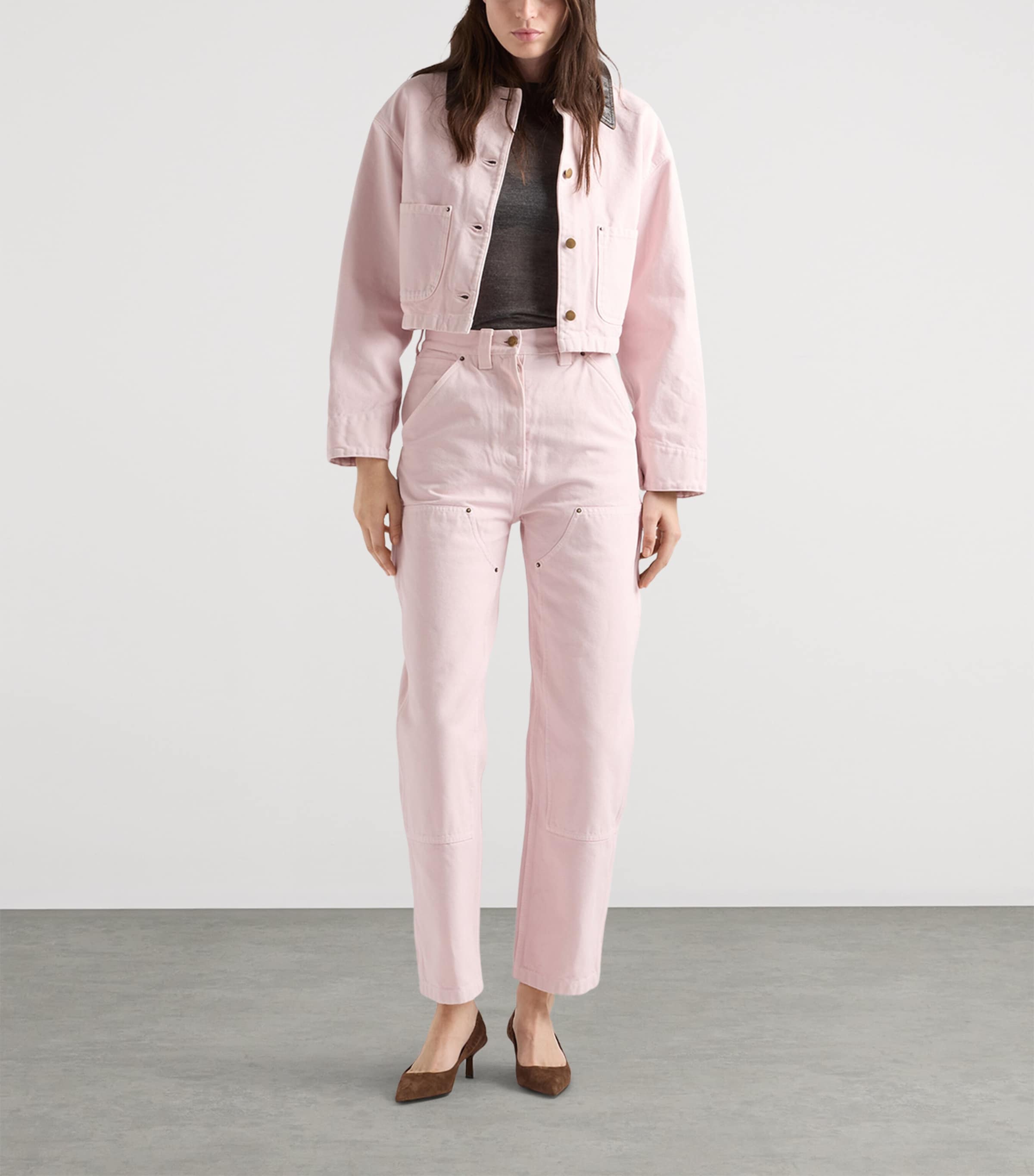 Prada Womens Cotton Canvas Cropped Jacket Image 2